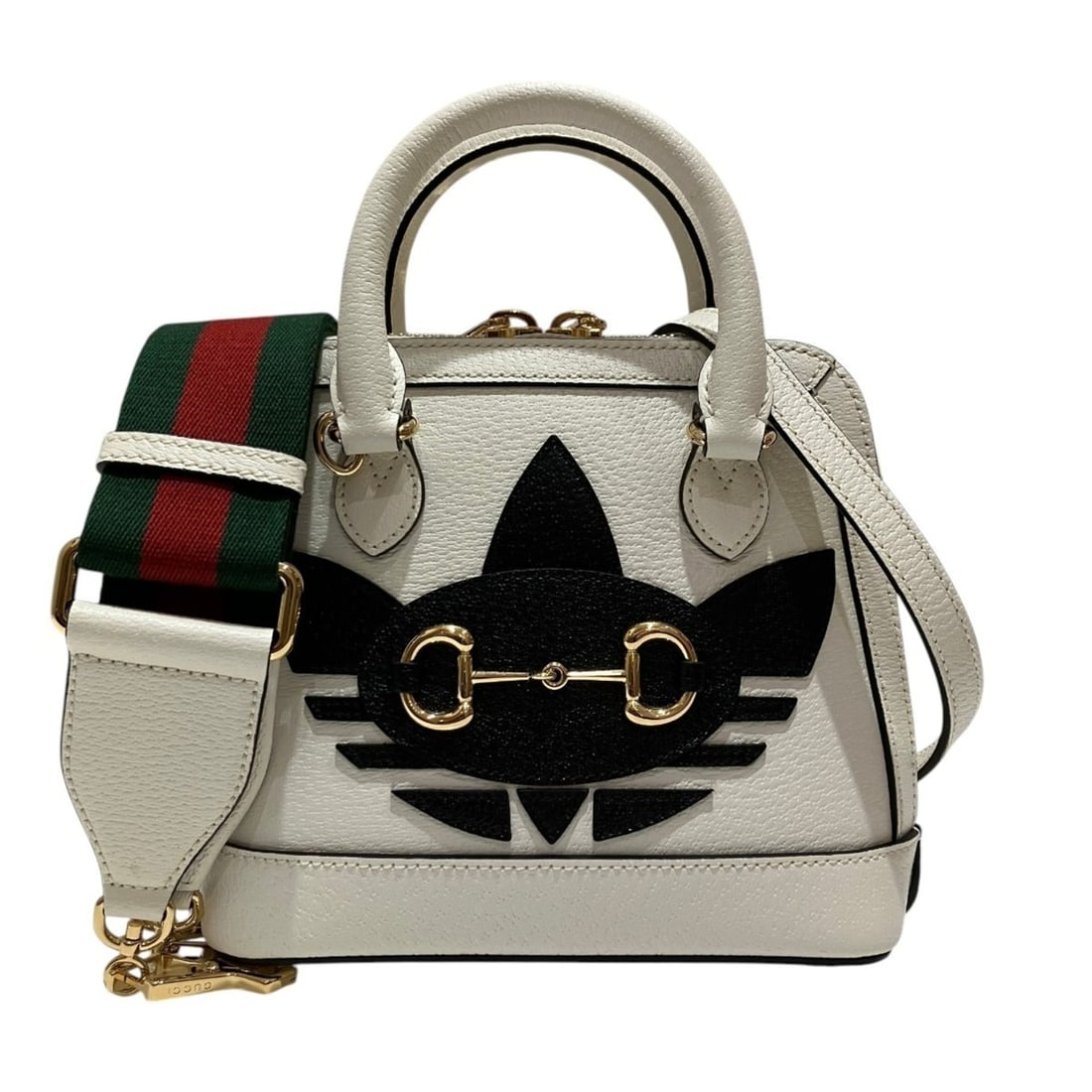 Gucci x Adidas Collaboration Mini Top Handle Bag Handbag Horsebit 1955 Leather Canvas 677212: --- Catalog ---Category: SizeHandle Drop: 7.50cm / 2.95''Size (HxWxD): 18.5cm x 20cm x 7.5cm / 7.28'' x 7.87'' x 2.95''Strap Length: 85cm - 100cm / 33.46'' - 39.36''Handle Length: 27cm / 10.62''Catego