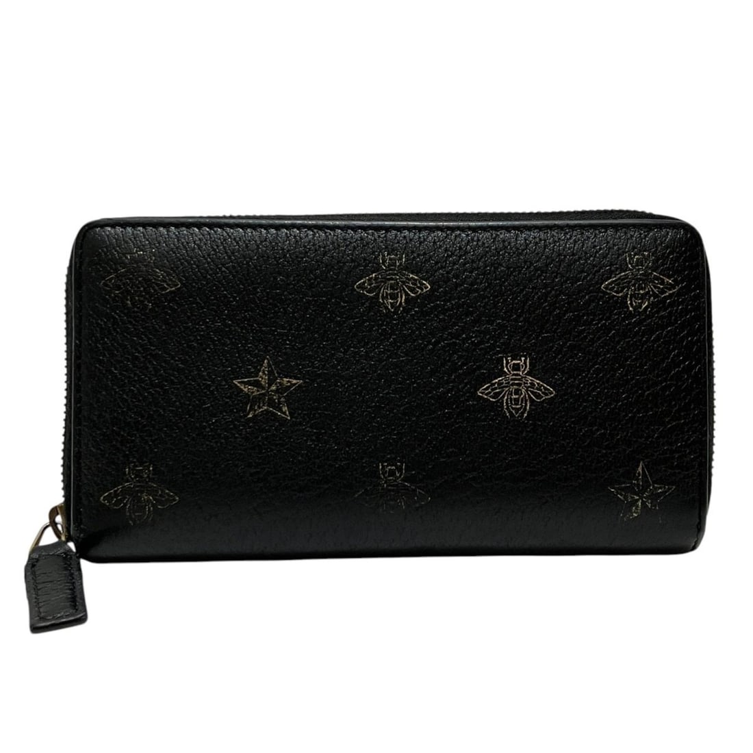 Gucci Bee & Star Round Zip Wallet Long Leather 495062: --- Catalog ---Category: SizeSize (HxWxD): 10cm x 18.5cm x 2cm / 3.93'' x 7.28'' x 0.78''Category: DesignType: Long wallet (bi-fold)Color: BlackGender: WomenMaterial: Leather Category: GeneralBrand: G