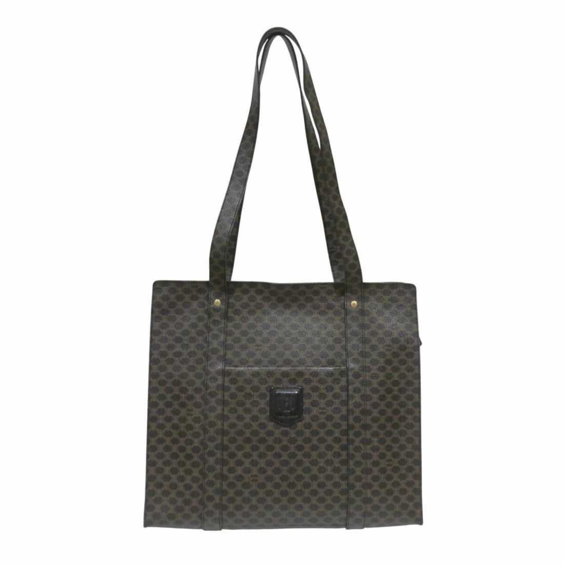 Celine Old Macadam Tote Bag x Leather: --- Catalog ---Category: SizeHandle Drop: 30.00cm / 11.81''Size (HxWxD): 32cm x 36.5cm x 12cm / 12.59'' x 14.37'' x 4.72''Handle Length: 70cm / 27.55''Category: DesignType: Tote bagColor: Dark brownGe