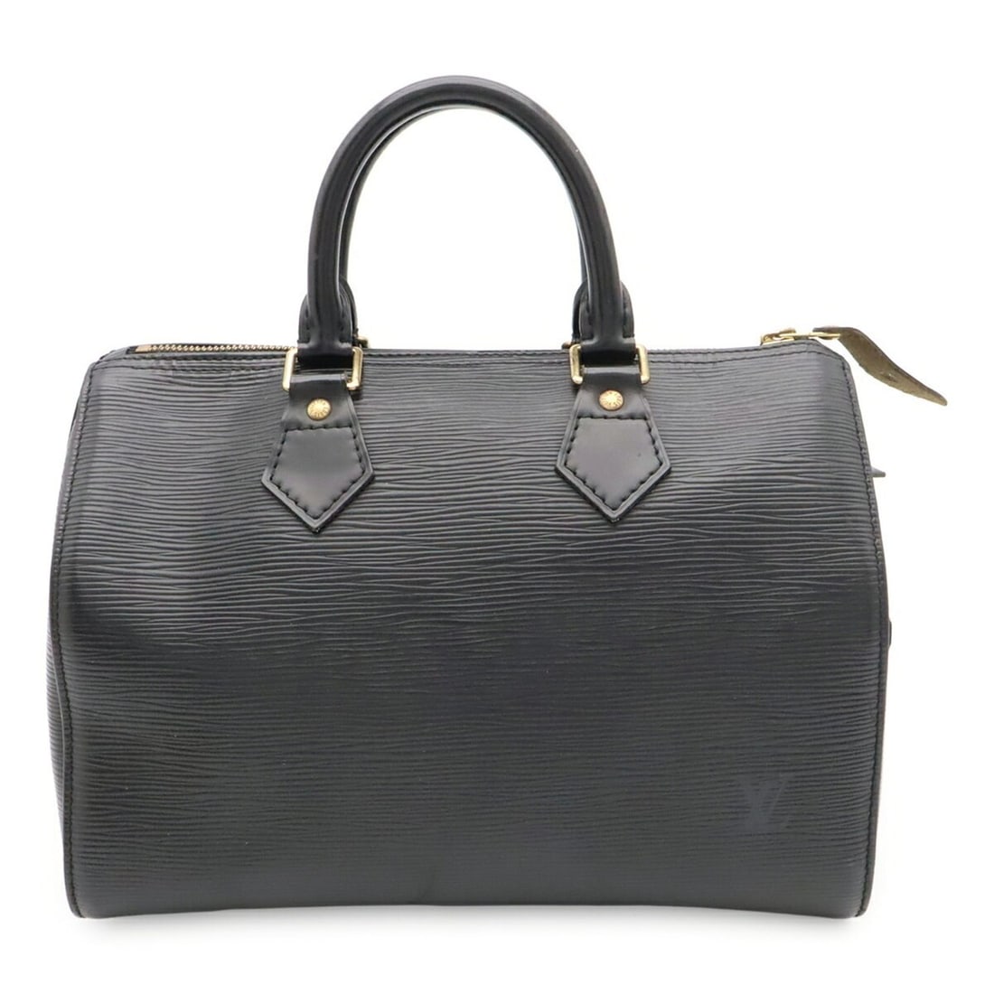 LOUIS VUITTON Epi Speedy 25 Handbag, Noir Black, M59032: --- Catalog ---Category: SizeWeight: 560g / 1.23lb.Size (HxWxD): 19cm x 28cm x 16cm / 7.48'' x 11.02'' x 6.29''Category: DesignType: Boston bag, HandbagColor: Black, NoirGender: WomenMaterial: Epi lea