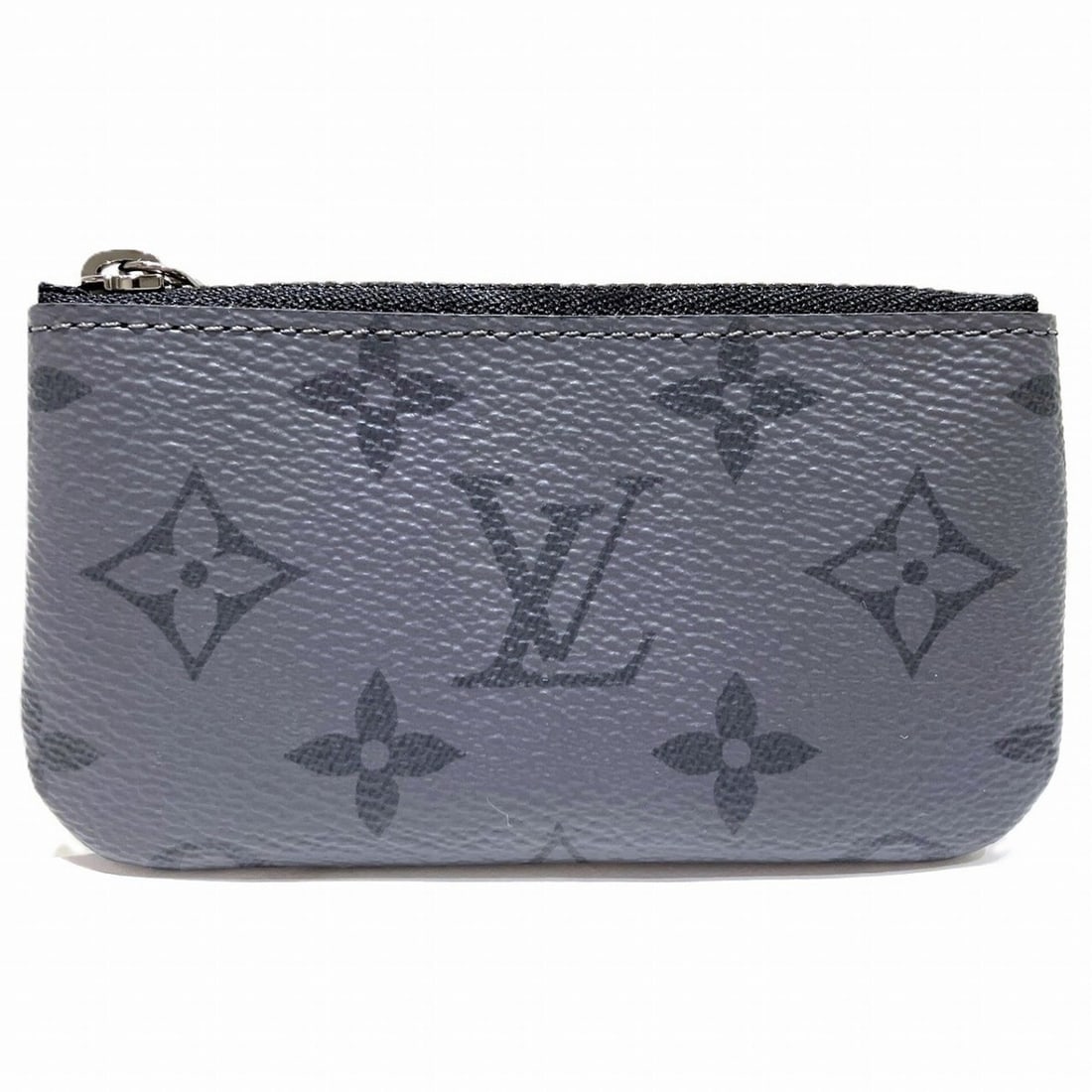 Louis Vuitton Pochette Clé Wallet/Coin Case, Monogram Eclipse Toile, M80905: --- Catalog ---Category: SizeSize (HxWxD): 6.5cm x 12cm x 1cm / 2.55'' x 4.72'' x 0.39''Category: DesignType: PochetteColor: GrayGender: WomenClosure: ZipperMaterial: Monogram Eclipse Category: Genera