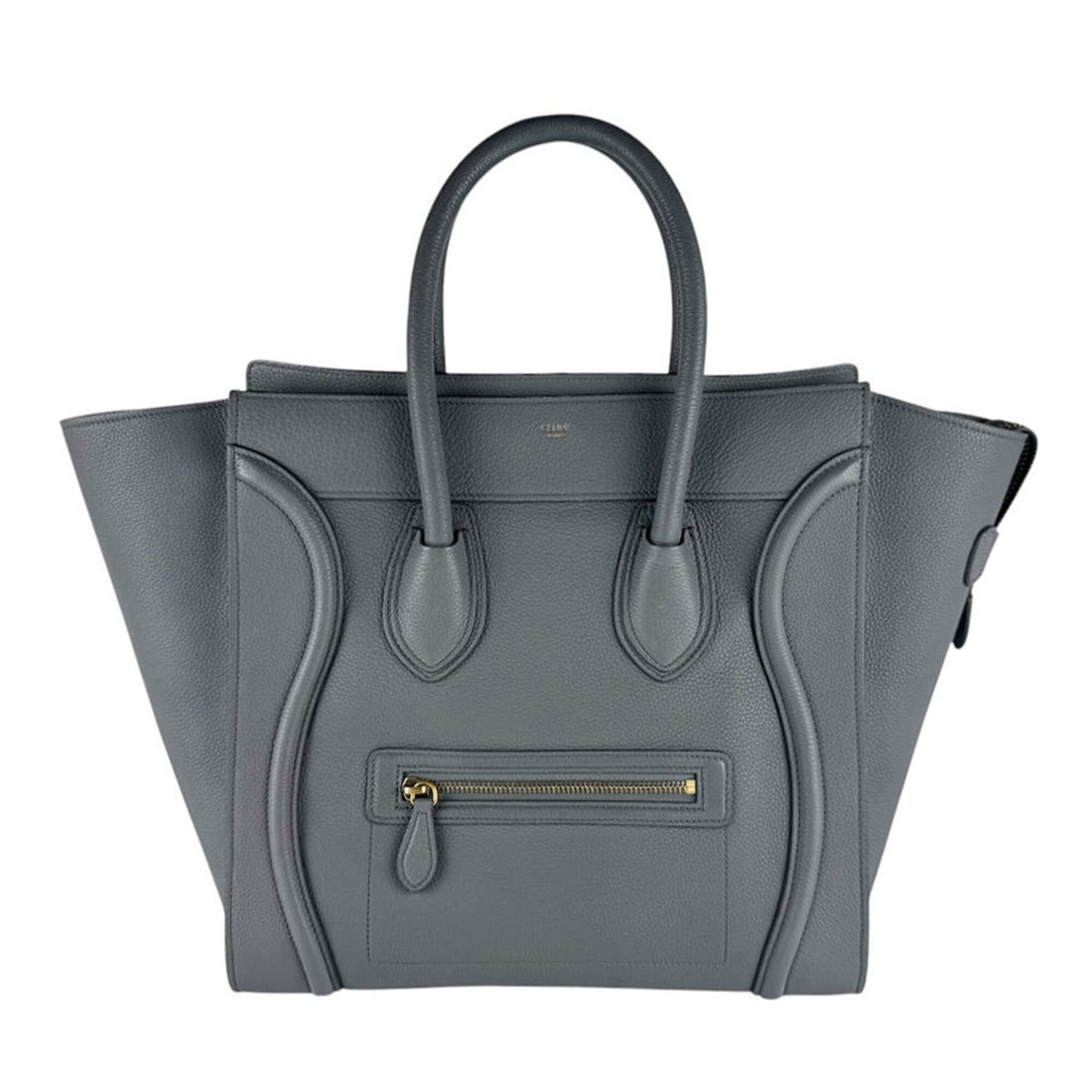 Celine Luggage Mini Shopper Handbag, Leather, Gray Gold, Women's, z10594: --- Catalog ---Category: SizeSize (HxWxD): 32cm x 48cm x 17cm / 12.59'' x 18.89'' x 6.69''Category: DesignType: HandbagColor: GrayGender: WomenMaterial: Leather Category: GeneralBrand: CelineCountry o