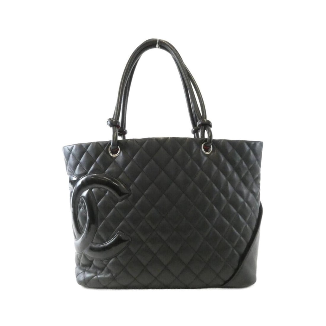 Chanel Cambon Line 25169 Handbag: --- Catalog ---Category: SizeSize (HxWxD): 24cm x 30cm x 14cm / 9.44'' x 11.81'' x 5.51''Category: DesignType: HandbagColor: BlackGender: WomenMaterial: Leather Hardware Color: SilverLeather/Fur