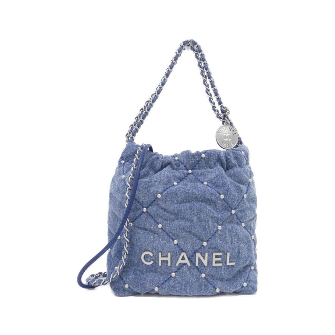 Chanel 22 Line MINI AS3980 Handbag: --- Catalog ---Category: SizeSize (HxWxD): 19cm x 18cm x 6cm / 7.48'' x 7.08'' x 2.36''Category: DesignType: HandbagColor: BlueGender: WomenMaterial: Denim Hardware Color: SilverCategory: GeneralMPN: