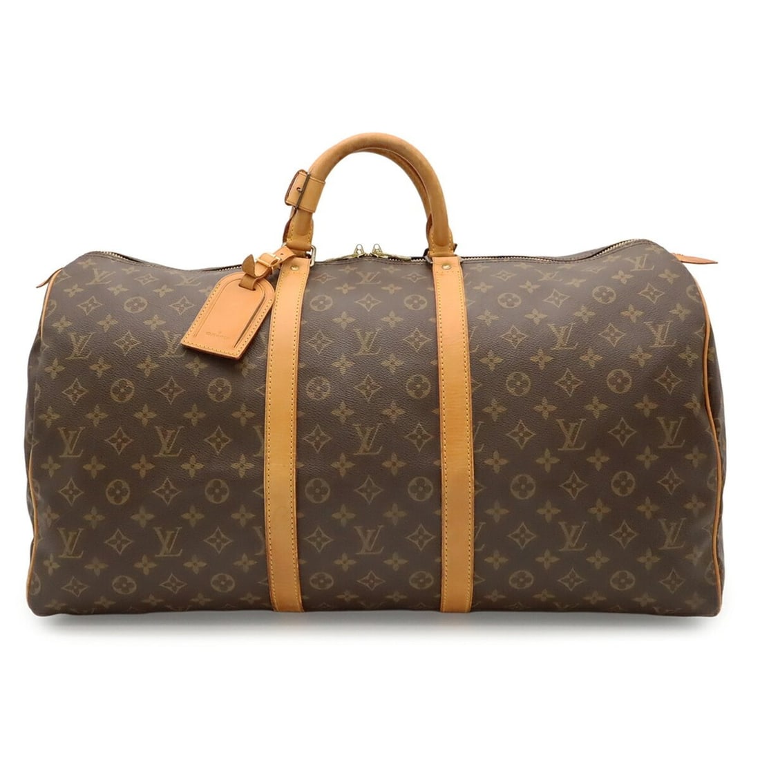 LOUIS VUITTON Louis Vuitton Monogram Keepall 55 Boston Bag Handbag Travel M41424: --- Catalog ---Category: SizeSize (HxWxD): 30cm x 55.5cm x 25cm / 11.81'' x 21.85'' x 9.84''Category: DesignType: Boston bag, HandbagColor: BrownGender: Women,MenMaterial: Monogram , Canvas Category: 