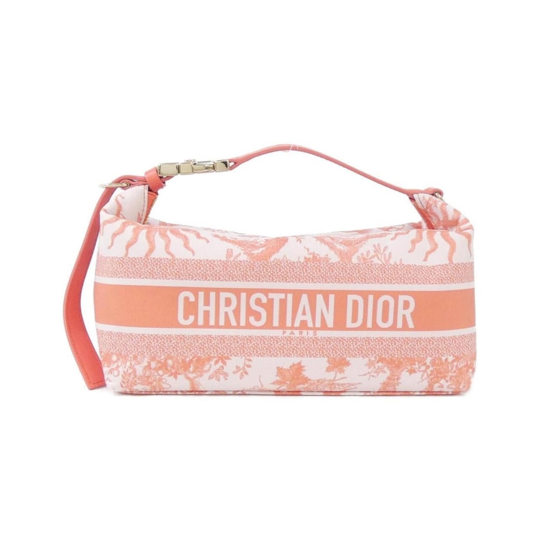 Christian Dior TOILE DE JOUY SOLEIL Nomad Medium Handbag Pouch S5554ONJA: --- Catalog ---Category: SizeSize (HxWxD): 13cm x 22cm x 10cm / 5.11'' x 8.66'' x 3.93''Category: DesignType: PouchColor: OrangeGender: WomenMaterial: Canvas Category: GeneralBrand: Christian Dior---