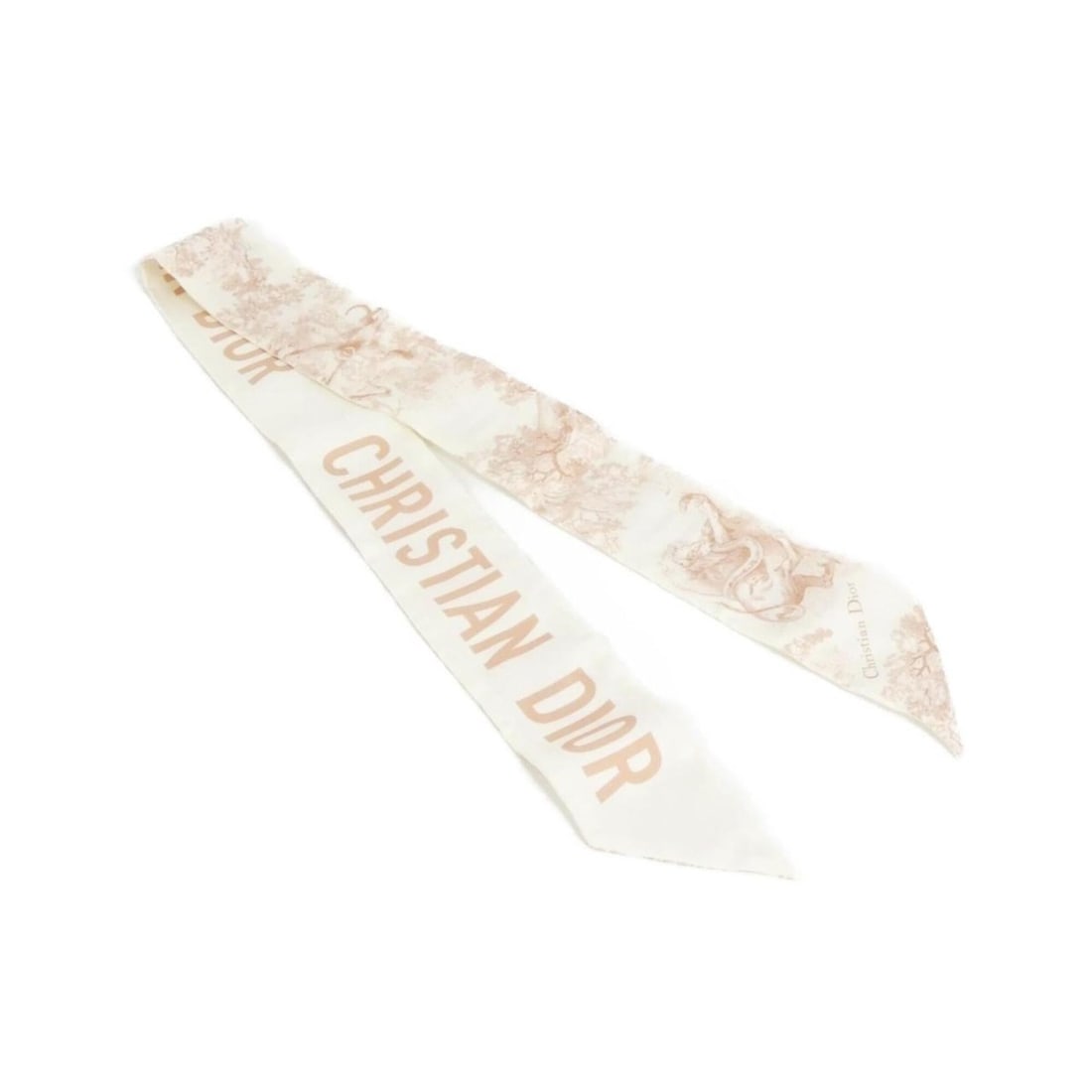 Christian Dior TOILE DE JOUY 94TOJ106I600 Scarf/Muffler: --- Catalog ---Category: SizeSize (LxW): 1m x 6cm / 39.37'' x 2.36''Category: DesignType: ScarfColor: Pink, WhiteGender: WomenMaterial: Silk Category: GeneralBrand: Christian Dior--- Item List ---Sect