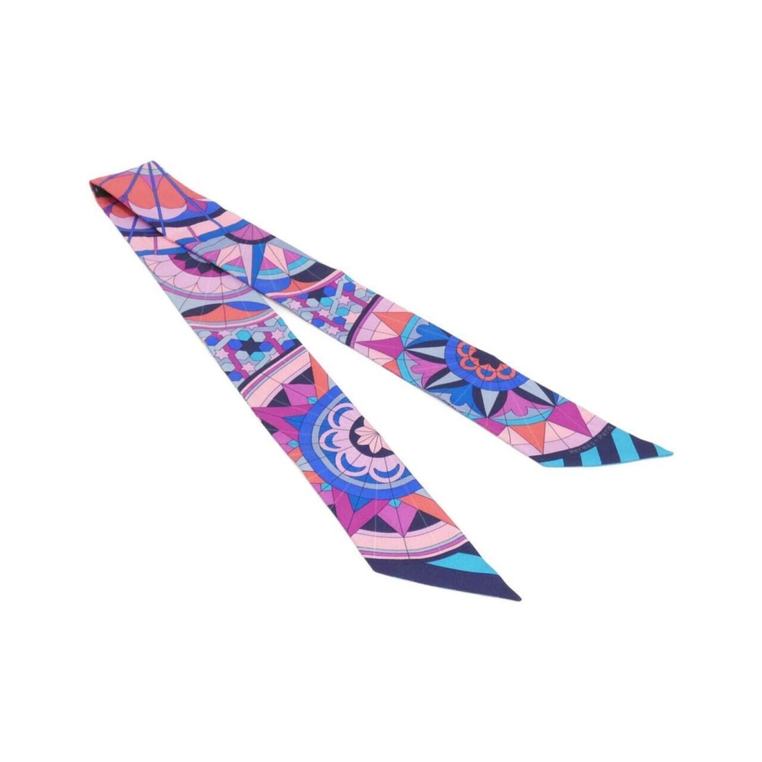 Hermes ROSE DE COMPAS Twilly 062696S Scarf Muffler: --- Catalog ---Category: SizeSize (LxW): 5cm x 86cm / 1.96'' x 33.85''Category: DesignType: ScarfColor: Blue, Fuchsia, TurquoiseGender: Men,WomenMaterial: Silk Category: GeneralMPN: 062696SBrand: