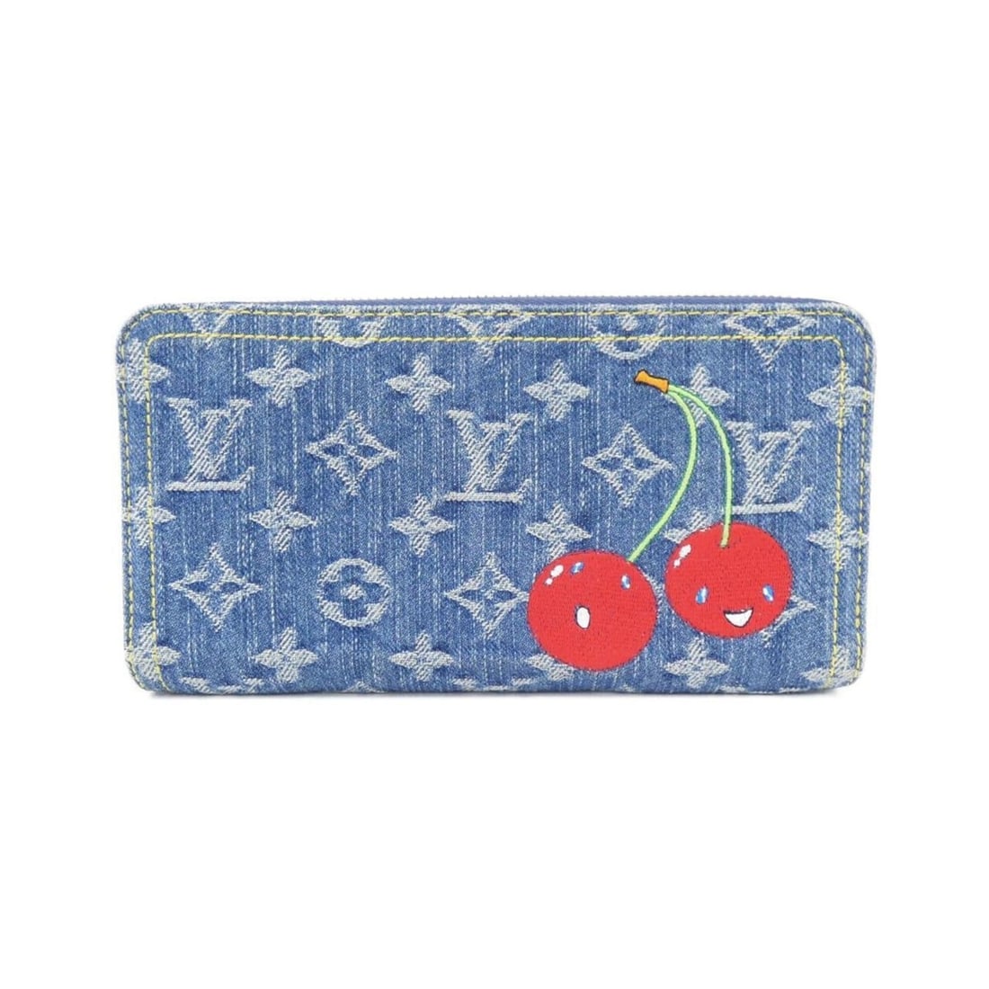 Louis Vuitton Monogram Cherry Denim (LVxTM) Zippy Wallet M23161: --- Catalog ---Category: SizeSize (HxWxD): 10cm x 19.5cm x 2cm / 3.93'' x 7.67'' x 0.78''Category: DesignType: Long wallet (bi-fold)Color: BlueMaterial: Denim Category: GeneralLine: Monogram DenimBran