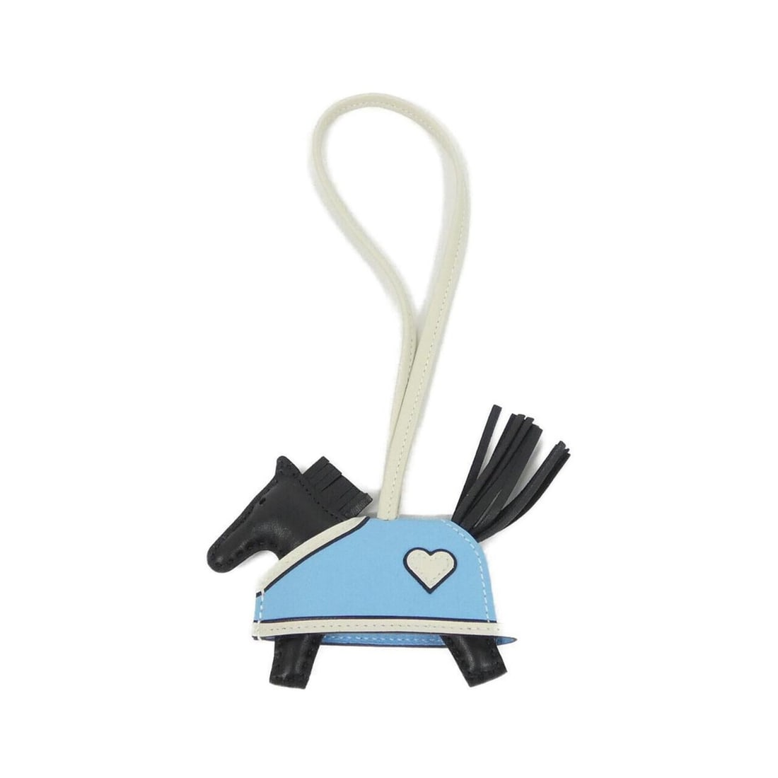 Hermes Rodeo Robeo Coeur PM 086714CA Accessory Bag Charm: --- Catalog ---Category: SizeChain Length: 370.00mm / 14.57''Size (HxWxD): 80.00mm x 90.00mm / 3.15'' x 3.54''Category: DesignType: Handbag charmColor: Black, CelesteGender: Women,MenMaterial: Agneau