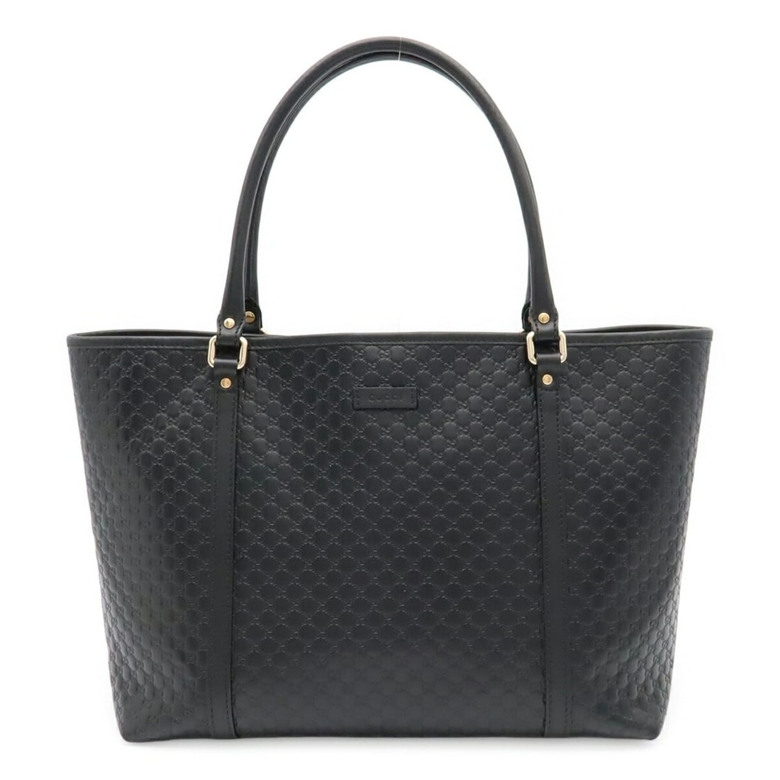 GUCCI Microguccissima Tote Bag Shoulder Leather Black 449647: --- Catalog ---Category: SizeSize (HxWxD): 26cm x 44cm x 15.5cm / 10.23'' x 17.32'' x 6.1''Category: DesignType: Shoulder bag, Tote bagColor: BlackGender: WomenMaterial: Leather Hardware Color:
