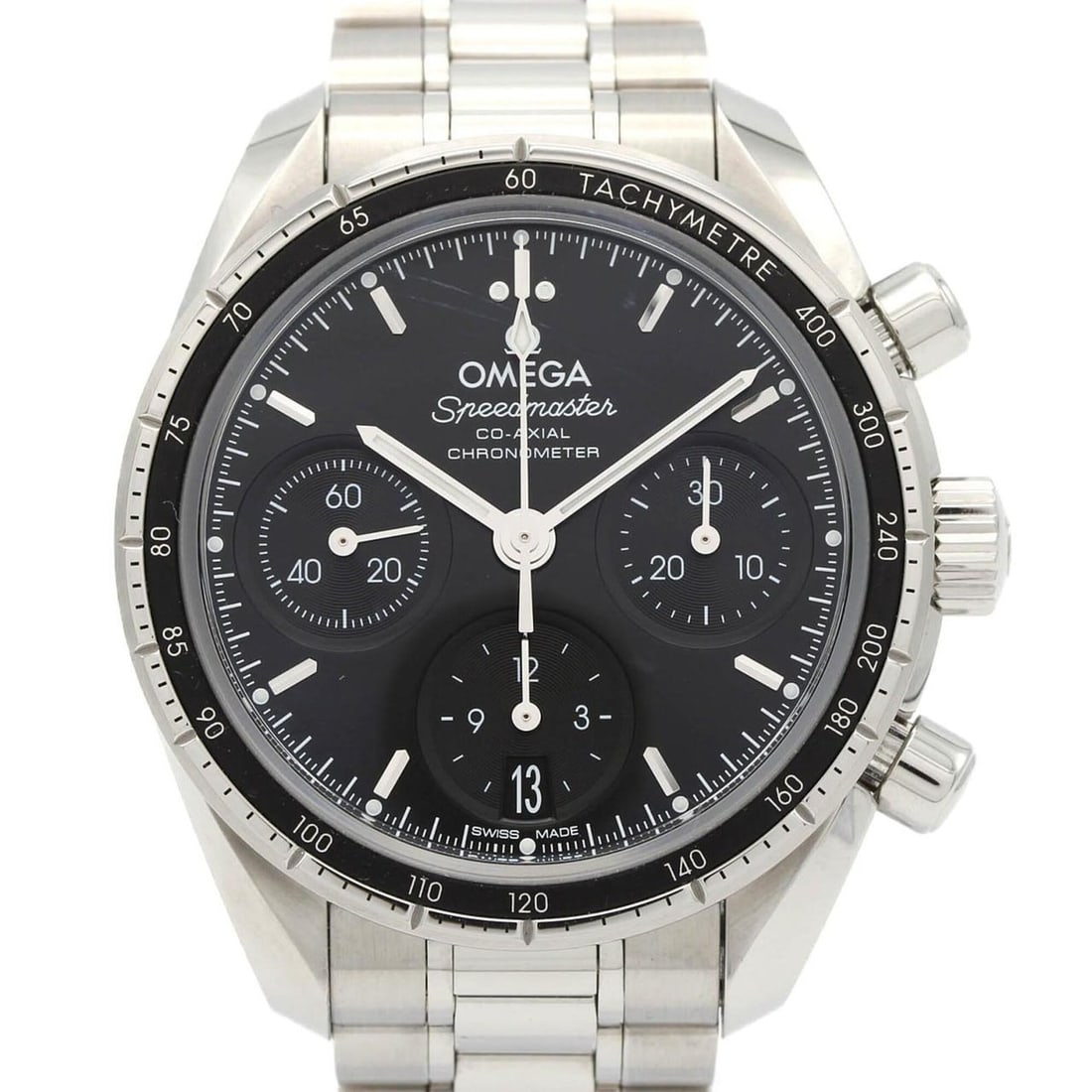 Omega Speedmaster 38 324.30.38.50.01.001 Stainless Steel Automatic Watch: --- Catalog ---Category: SizeWrist Size: 20cm / 7.87''Case Diameter: 38mm / 1.5''Category: DesignType: WristwatchGender: MenColor (Dial): BlackMaterial (Band): Stainless steelMaterial (Case): Stainles