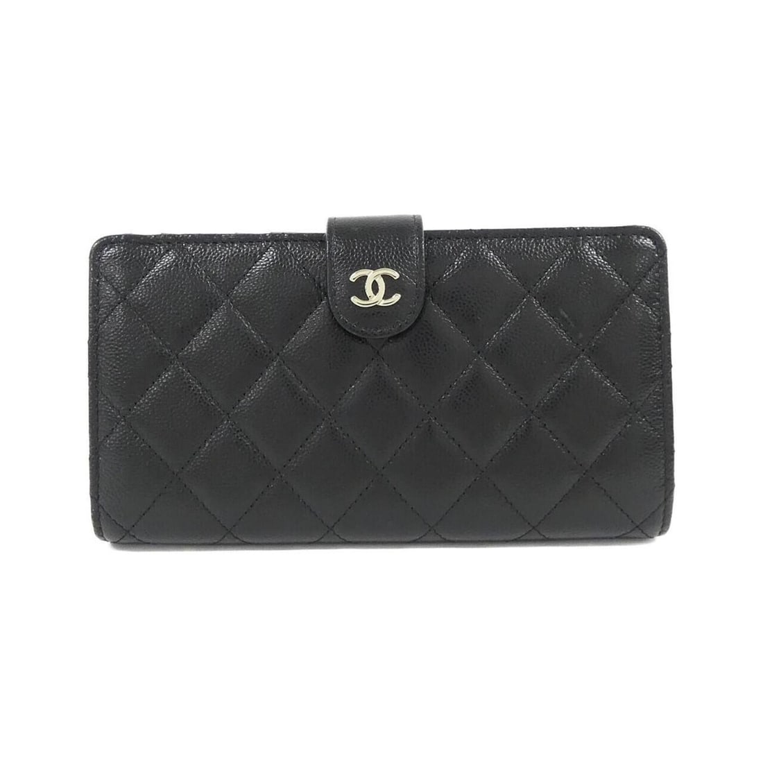 Chanel wallet: --- Catalog ---Category: SizeSize (HxWxD): 10cm x 18.5cm x 2.5cm / 3.93'' x 7.28'' x 0.98''Category: DesignType: Long wallet (bi-fold)Color: BlackGender: WomenMaterial: Grained Calfskin Category: Gene