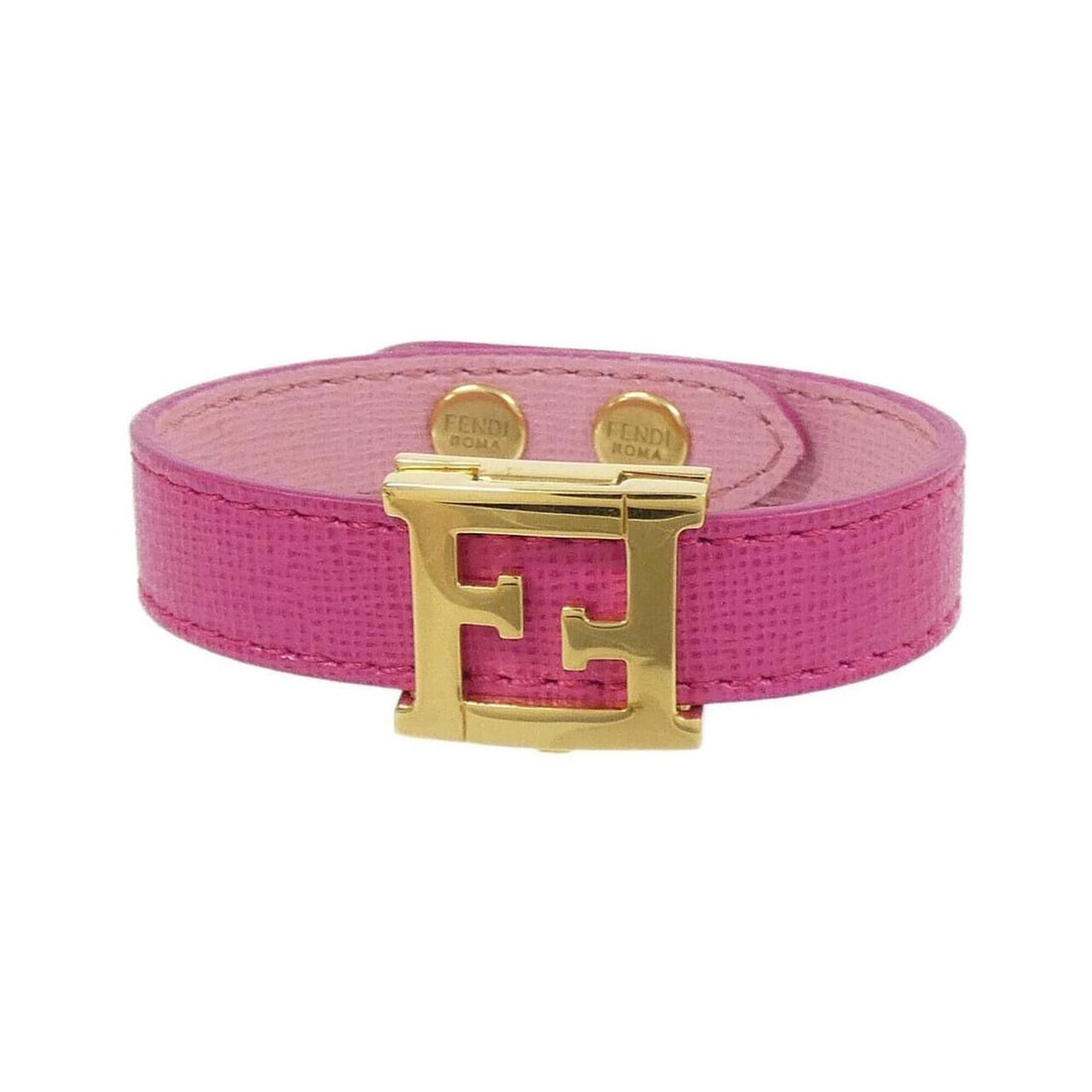 Fendi 8AG408 W7K Bracelet: --- Catalog ---Category: SizeLength: 19.5cm / 7.67''Category: DesignType: Charm braceletColor: Gold, PinkGender: WomenMaterial: LeatherCategory: GeneralMPN: 8AG408 W7KBrand: Fendi--- Item List