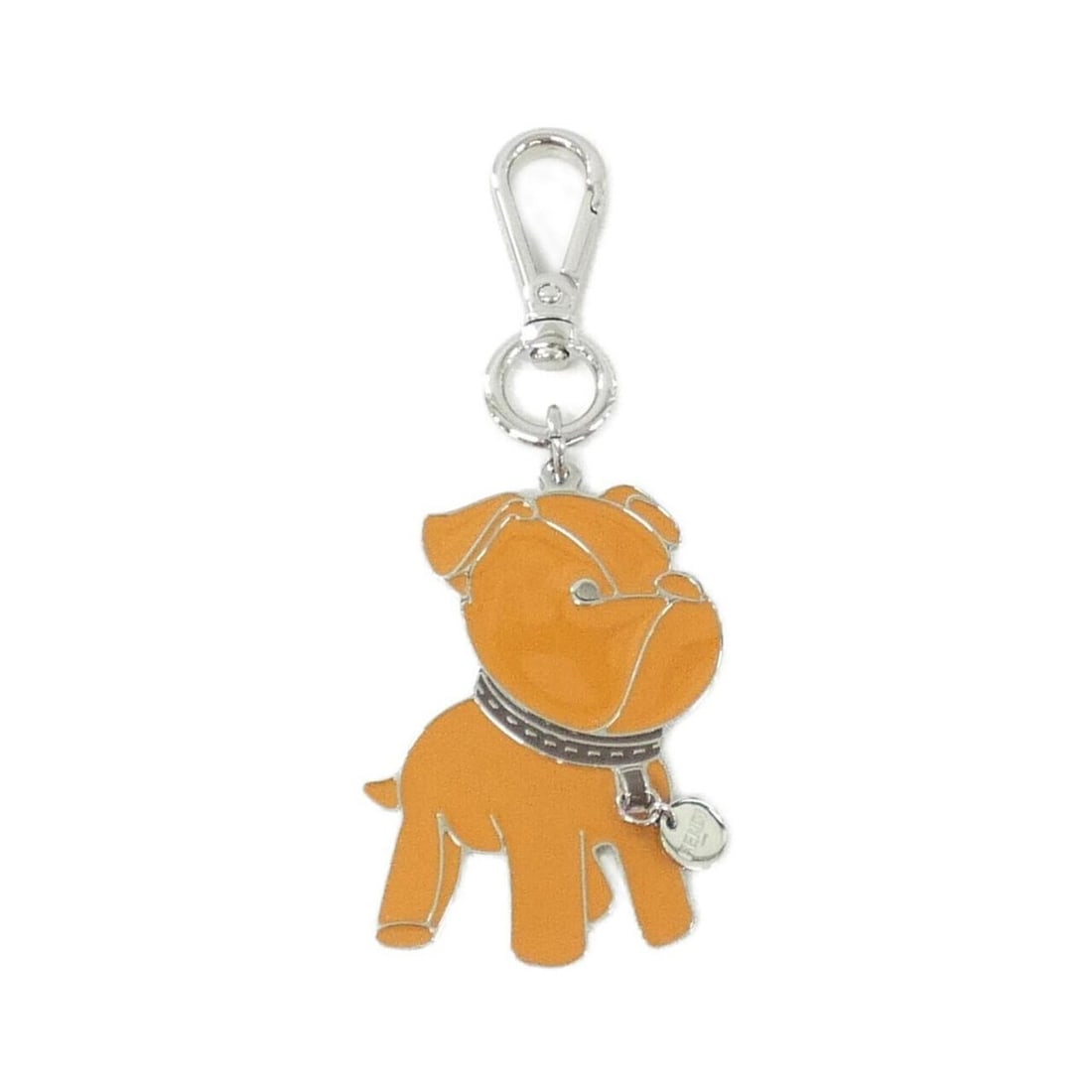 Fendi ITO 7AP105 B09 Keyring: --- Catalog ---Category: DesignType: KeyringColor: Orange, SilverGender: Men,WomenCategory: GeneralMPN: 7AP105 B09Brand: Fendi--- Item List ---Section: ConditionRanking: Rank A Used - A few traces of