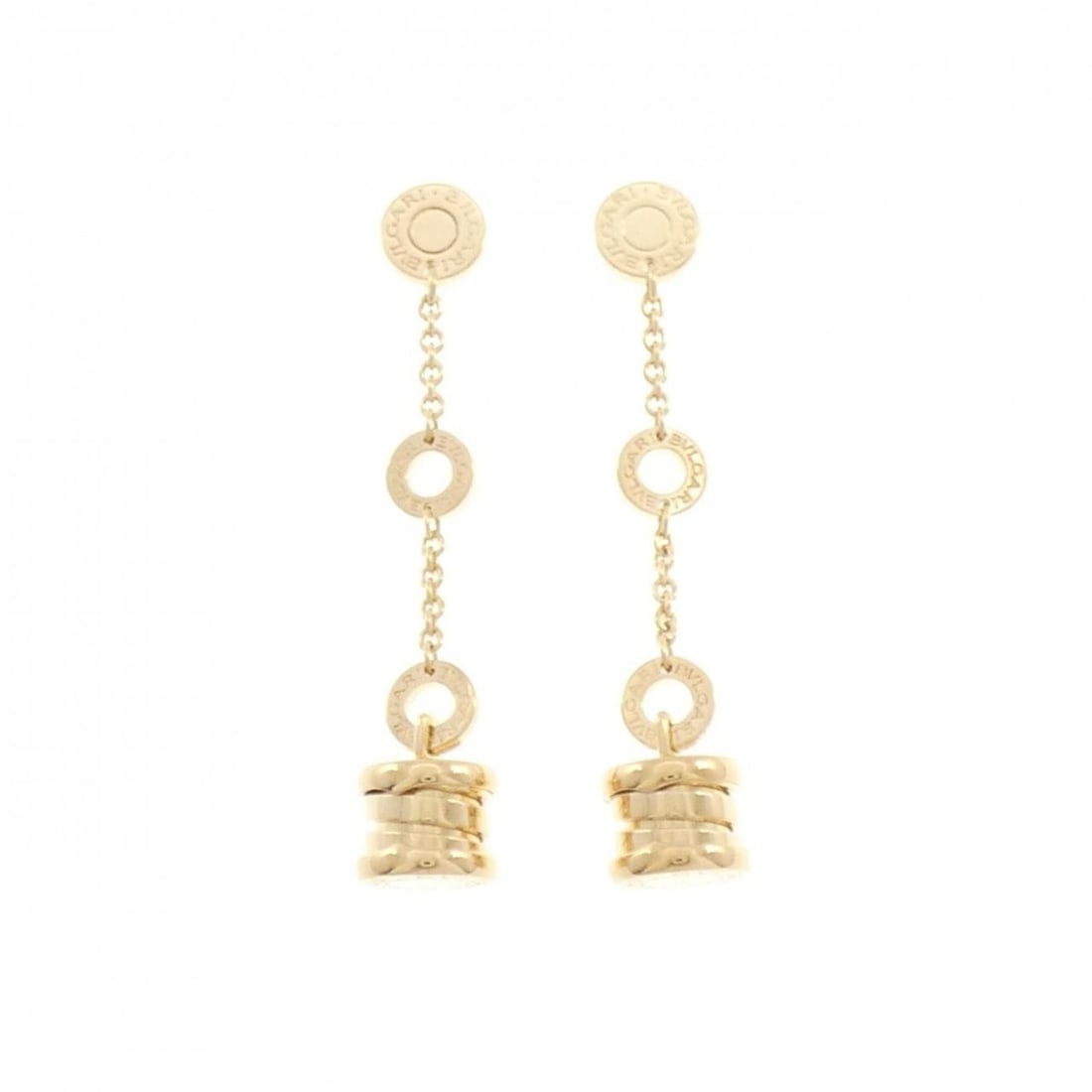 Bvlgari B.zero1 Earrings: --- Catalog ---Category: SizeSize (HxWxD): 49.10mm x 9.20mm / 1.93'' x 0.36''Category: DesignType: Stud earringsGender: WomenMaterial: Yellow gold (18K)Category: GeneralBrand: Bvlgari--- Item List ---