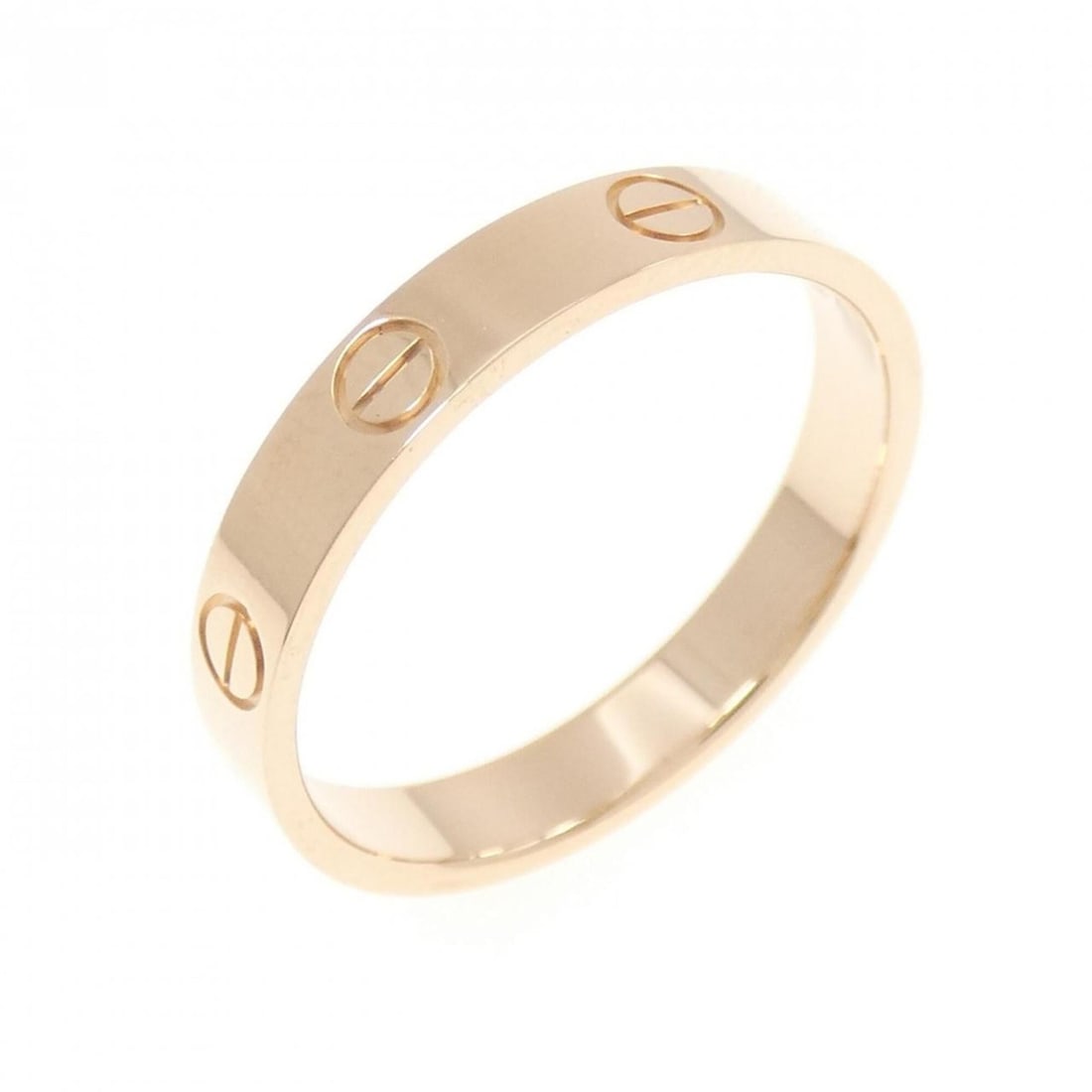 Cartier Mini Love Ring: --- Catalog ---Category: SizeUS Size: 9.5Brand Size: 59Category: DesignType: Band ringGender: WomenMaterial: Pink gold (18K)Category: GeneralBrand: Cartier--- Item List ---Section: ConditionRanking: