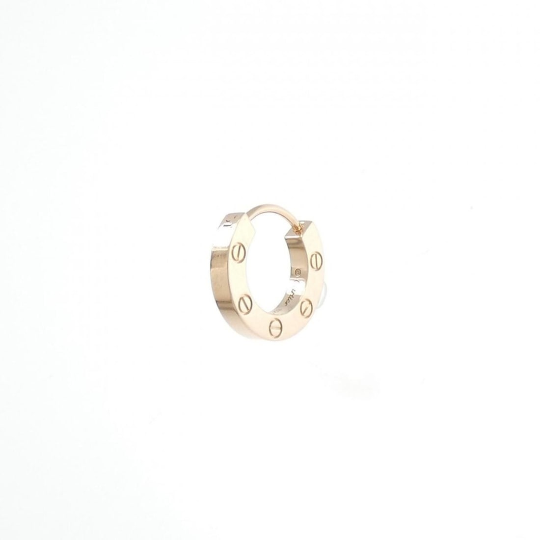 Cartier Love Earring (Single Earring): --- Catalog ---Category: SizeSize (HxWxD): 10.50mm x 1.90mm / 0.41'' x 0.07''Category: DesignType: Stud earringsGender: WomenMaterial: Pink gold (18K)Single earring: YesCategory: GeneralMPN:
