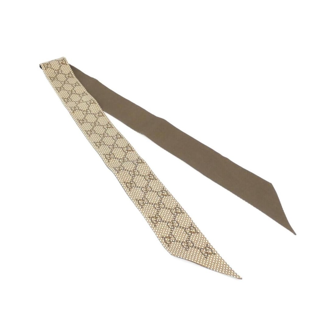 Gucci 777043 3G001 Scarf/Muffler: --- Catalog ---Category: SizeSize (LxW): 5cm x 1.2m / 1.96'' x 47.24''Category: DesignType: ScarfColor: BrownGender: Men,WomenMaterial: Silk Category: GeneralMPN: 777043 3G001Brand: Gucci--- Item