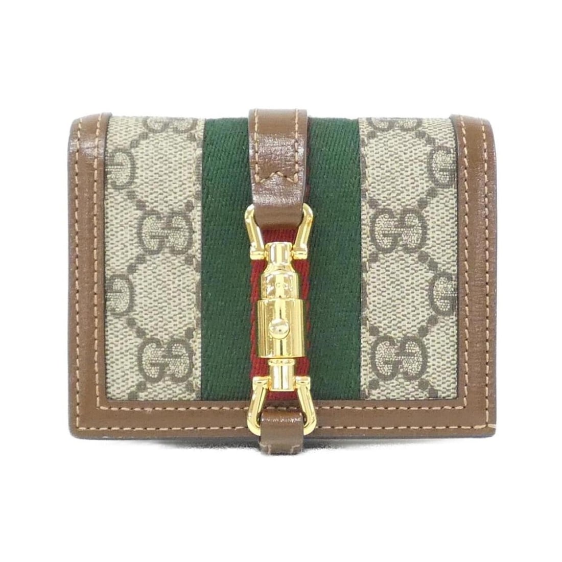 Gucci JACKIE 1961 645536 HUHHG Wallet: --- Catalog ---Category: SizeSize (HxWxD): 8cm x 11cm x 3cm / 3.14'' x 4.33'' x 1.18''Category: DesignType: Wallet (bi-fold)Color: Beige, BrownGender: Men,WomenMaterial: GG Supreme , Leather