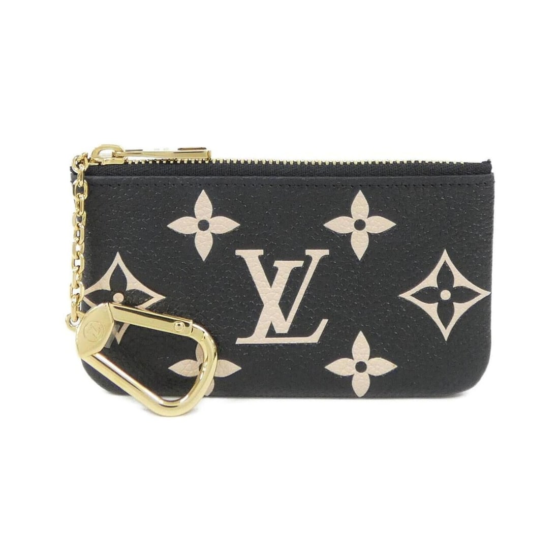 Louis Vuitton Bicolor Monogram Empreinte Pochette Cle M28790 Coin & Key Case: --- Catalog ---Category: SizeSize (HxWxD): 7cm x 12cm x 1cm / 2.75'' x 4.72'' x 0.39''Category: DesignType: Coin purse/coin caseColor: Beige, BlackGender: Women,MenMaterial: Leather Leather/Fur Type: