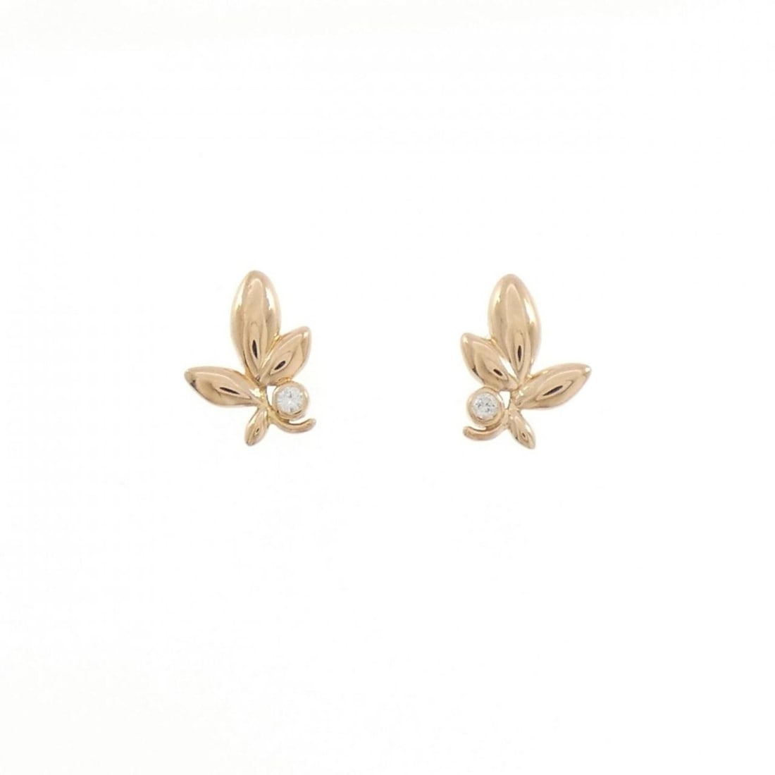 Tiffany Olive Leaf Earrings: --- Catalog ---Category: SizeWeight: 2.2g / 0.07oz.Size (HxWxD): 11.30mm x 8.60mm / 0.44'' x 0.34''Category: DesignType: Stud earringsStone: DiamondGender: WomenMaterial: Pink gold (18K)Category: