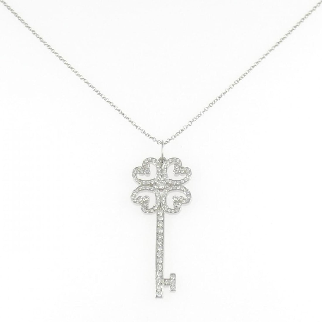 Tiffany Quattra Heart Key Necklace: --- Catalog ---Category: SizeWidth: 0.9mm / 0.04''Weight: 6.1g / 0.21oz.Pendant Size: 38.8mm x 14.2mm / 1.52'' x 0.55''Neck Circumference: 41 cm / 16.14''Category: DesignStone: DiamondGender: