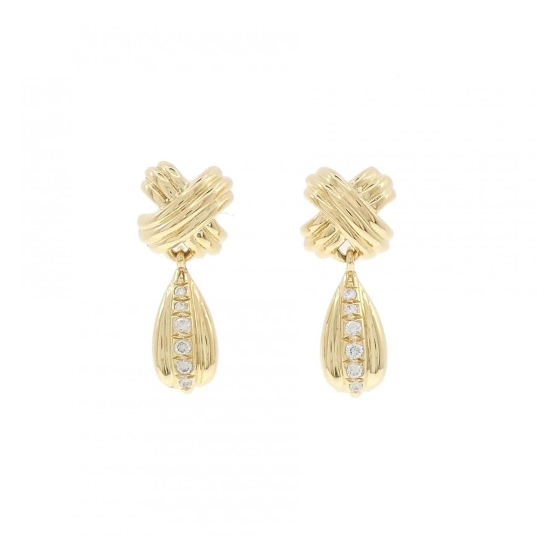 Tiffany Signature Earrings: --- Catalog ---Category: SizeWeight: 5g / 0.17oz.Size (HxWxD): 20.70mm x 8.20mm / 0.81'' x 0.32''Category: DesignType: Drop earringsStone: DiamondGender: WomenMaterial: Yellow gold (18K)Category: