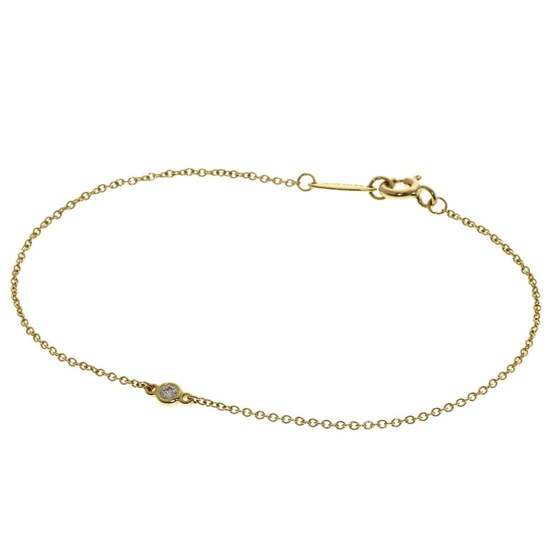 Tiffany & Co. By the Yard 1P Diamond Bracelet, 18K Yellow Gold, Women's.: --- Catalog ---Category: SizeLength: 17cm / 6.69''Category: DesignType: Charm braceletGender: WomenMaterial: Yellow gold (18K)Category: GeneralBrand: Tiffany--- Item List ---Section: ConditionRanking: