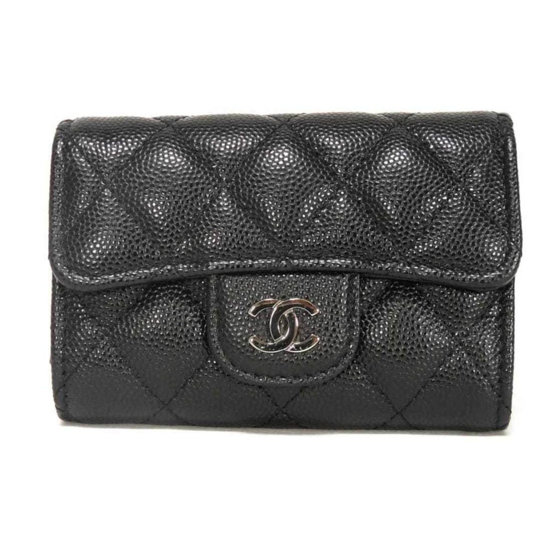 Chanel Classic Flap Key Case, 4-Key Holder, Coco Mark, CC Series 31, Matelassé Caviar Skin, Black,: --- Catalog ---Category: DesignType: KeycaseColor: BlackGender: Men,WomenMaterial: Grained Calfskin Category: GeneralMPN: AP0222Brand: ChanelCategory: Physical PropertiesSize (HxWxD): 7.2cm x 10.5cm x