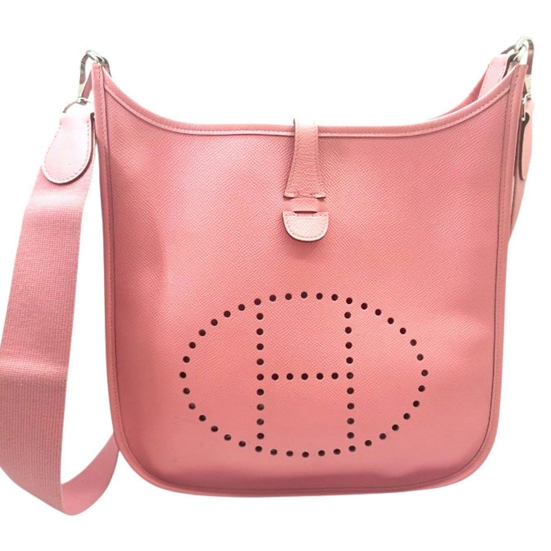 HERMES Evelyne 3 PM Epsom Rose Confetti Pink Shoulder Bag Leather Women's Men's: --- Catalog ---Category: SizeSize (HxWxD): 26cm x 29cm x 8.5cm / 10.23'' x 11.41'' x 3.34''Category: DesignType: Shoulder bagColor: Rose confettiGender: Men,WomenMaterial: Epsom leather Category: Gene
