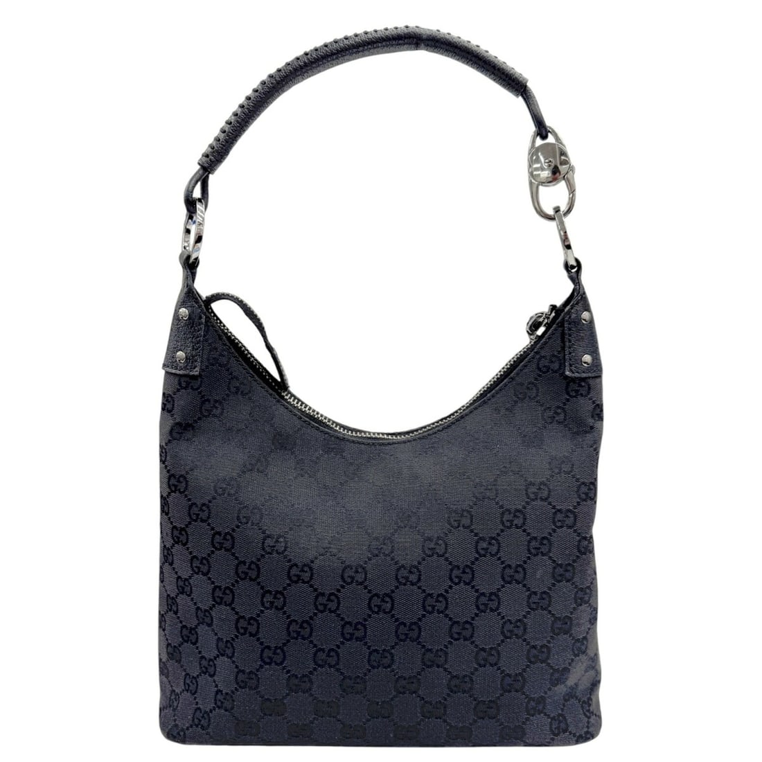 GUCCI GG Canvas Shoulder Bag 115003 One-Shoulder Black Women's: --- Catalog ---Category: SizeSize (HxWxD): 20cm x 29cm x 10cm / 7.87'' x 11.41'' x 3.93''Category: DesignType: Shoulder bagColor: BlackGender: WomenMaterial: GG canvas , Leather Category: GeneralBrand