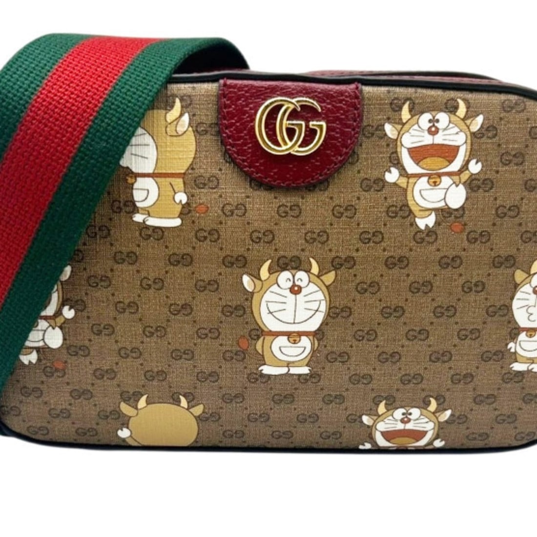 GUCCI x Doraemon Collaboration Shoulder Bag GG Supreme Beige Red Green 574886 Men's Women's: --- Catalog ---Category: SizeSize (HxWxD): 15cm x 24cm x 7cm / 5.9'' x 9.44'' x 2.75''Category: DesignType: Shoulder bagColor: Beige, Green, Red colorGender: Men,WomenMaterial: PVC Category: GeneralBr
