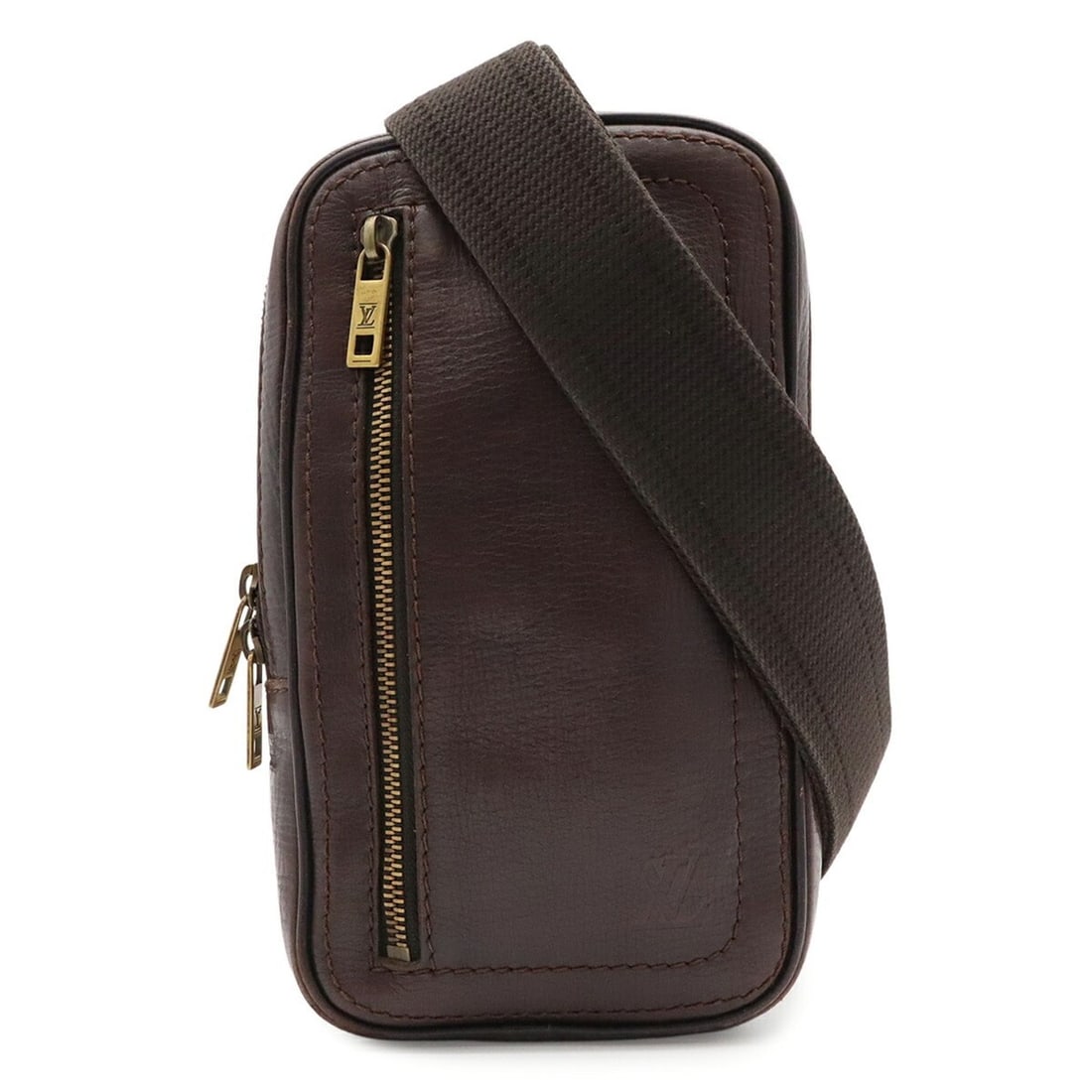LOUIS VUITTON Louis Vuitton Utah Siu Bag Body Hip Waist Shoulder Leather Cafe Brown M92535 (1 of 20)