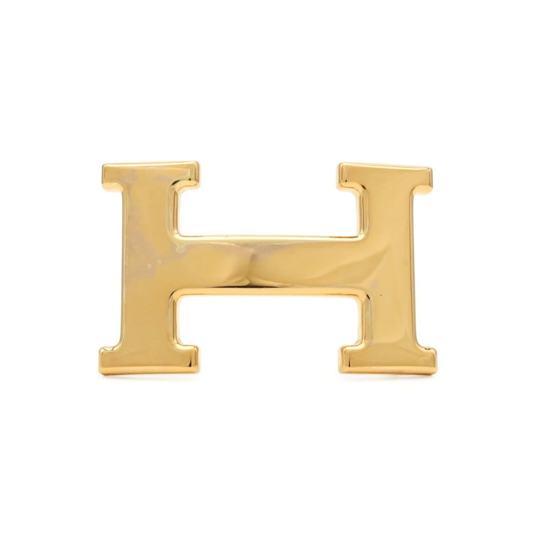 HERMES H-belt with H-buckle (buckle only), GP gold plated.: --- Catalog ---Category: SizeBuckle Size: 3.8cm x 6cm / 1.49'' x 2.36''Category: DesignType: Standard beltColor: GoldFinish: Gold platedGender: MenCategory: GeneralBrand: Hermes--- Item List ---Sectio