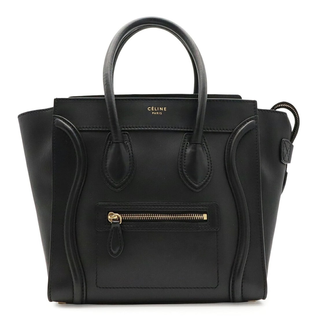 CELINE Luggage Micro Shopper Tote Bag Handbag Leather Black 167793: --- Catalog ---Category: SizeWeight: 850g / 1.87lb.Size (HxWxD): 26cm x 40cm x 12.5cm / 10.23'' x 15.74'' x 4.92''Category: DesignType: Handbag, Tote bagColor: BlackGender: WomenMaterial: Leather Cate