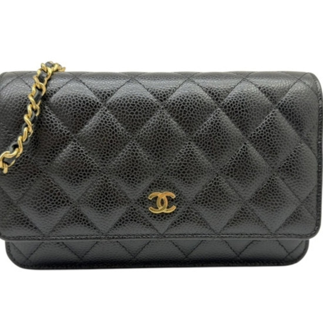 CHANEL Matelassé Timeless Classic Chain Wallet, Long Caviar Leather, Black, AP0250, Men's & Women's: --- Catalog ---Category: SizeSize (HxWxD): 12cm x 19cm x 3cm / 4.72'' x 7.48'' x 1.18''Category: DesignType: Chain/Shoulder walletColor: BlackGender: Men,WomenMaterial: Grained Calfskin Category: Gene