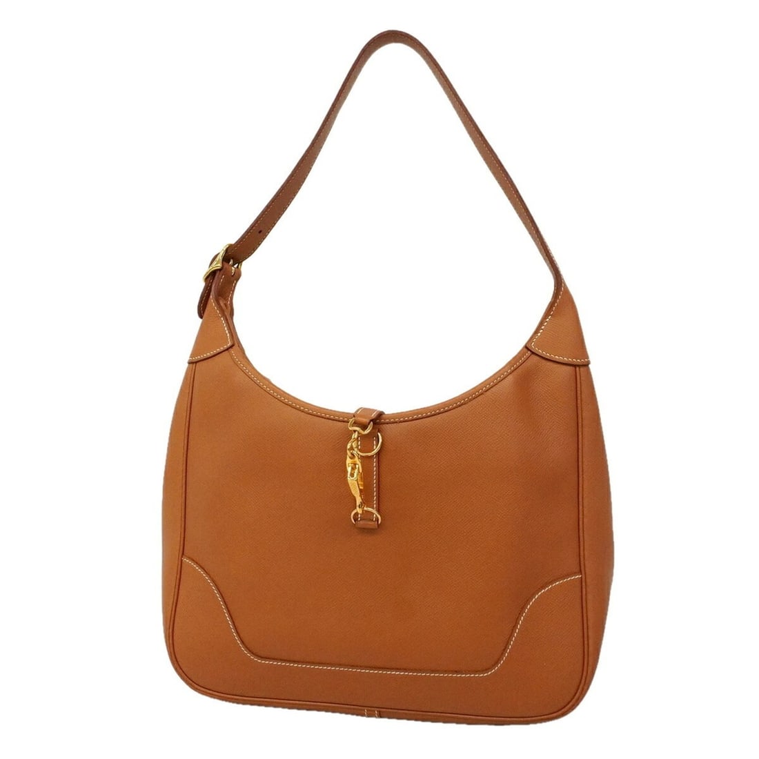 Hermes Trim 31 Shoulder Bag, Courchevel Leather, Gold, ?B Stamp, Women's, P3332855 (1 of 13)