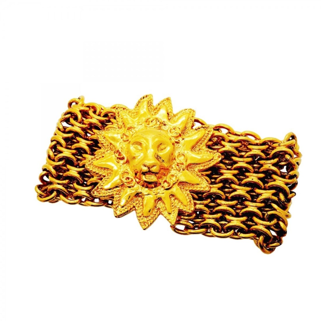 Chanel Bracelet, Coco Mark Lion Motif, GP Plated Gold, Women's P3298934: --- Catalog ---Category: SizeLength: 17.5cm / 6.88''Category: DesignType: Charm braceletColor: GoldGender: WomenMaterial: Gold platingCategory: GeneralBrand: Chanel--- Item List ---Section: ConditionR