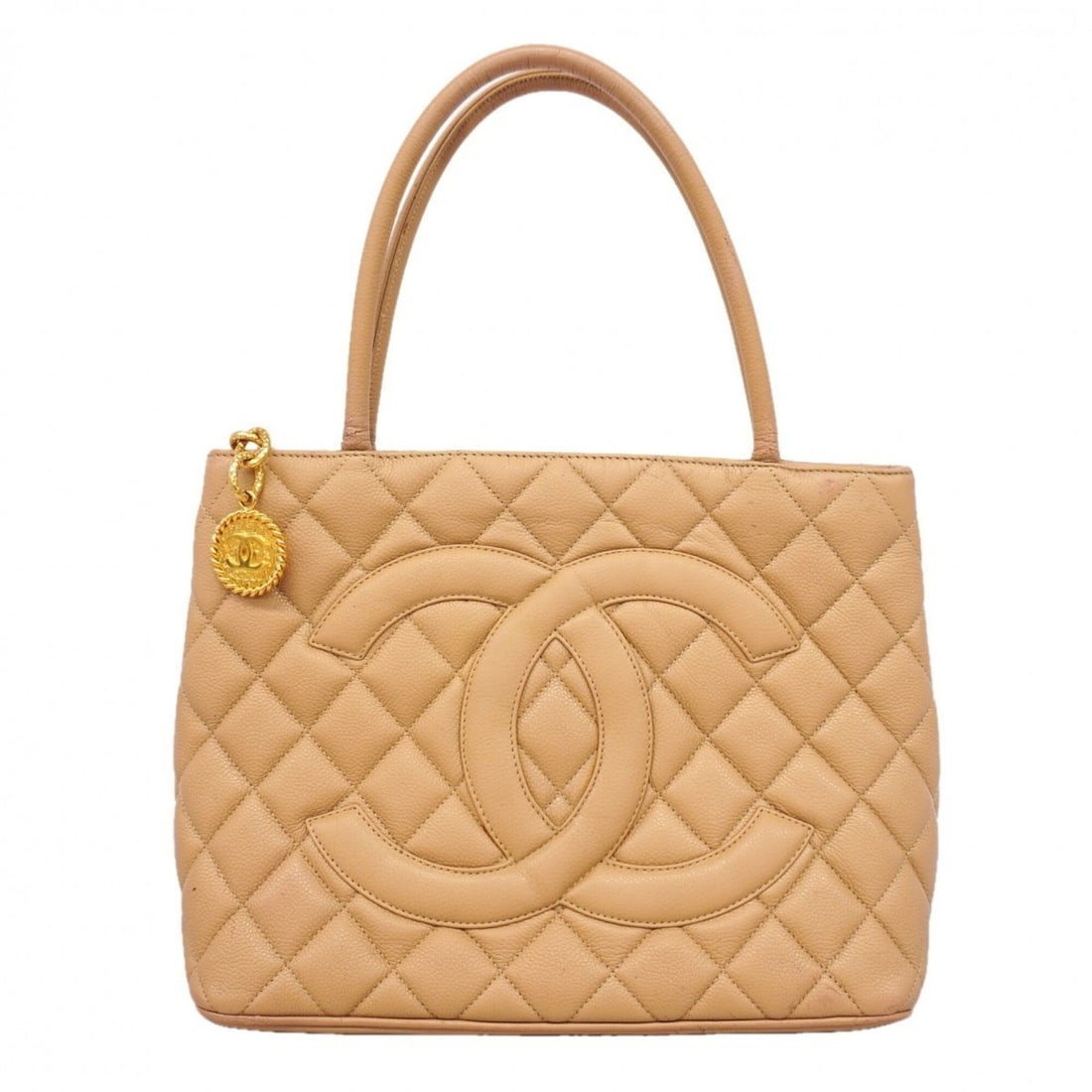 Chanel Tote Bag, Reissue Tote, Caviar Leather, Beige, Women's, P3297576 (1 of 15)