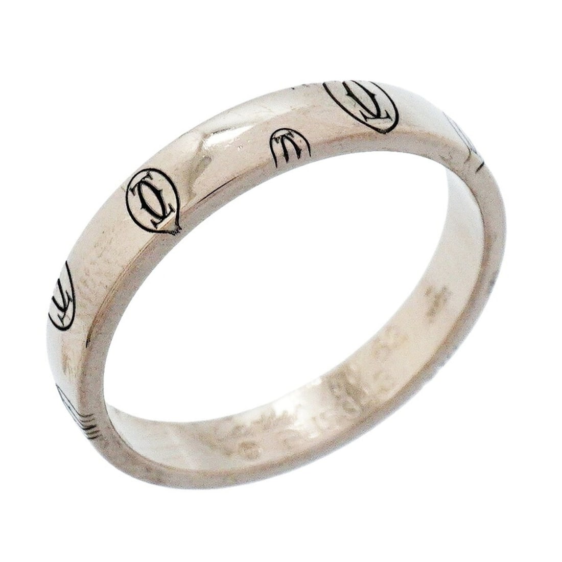 Cartier Happy Birthday Ring, 18K White Gold, Size 62, Men's: --- Catalog ---Category: SizeUS Size: 10.5Brand Size: 62Category: DesignType: Band ringGender: MenMaterial: White gold (18K)Category: GeneralBrand: Cartier--- Item List ---Section: ConditionRanking: R