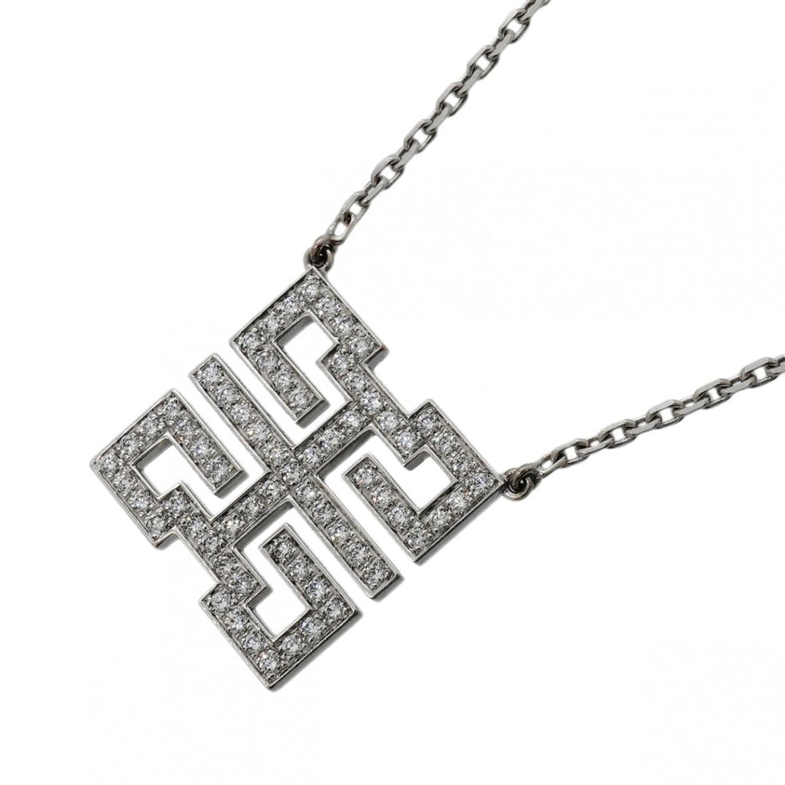 Cartier Wish Knot Necklace, 18K White Gold, Diamond, Ladies': --- Catalog ---Category: SizePendant Size: 18.4mm x 17mm / 0.72'' x 0.66''Neck Circumference: 40.5 cm / 15.94''Category: DesignStone: DiamondGender: WomenMaterial: White gold (18K)Necklace Type: Neckl