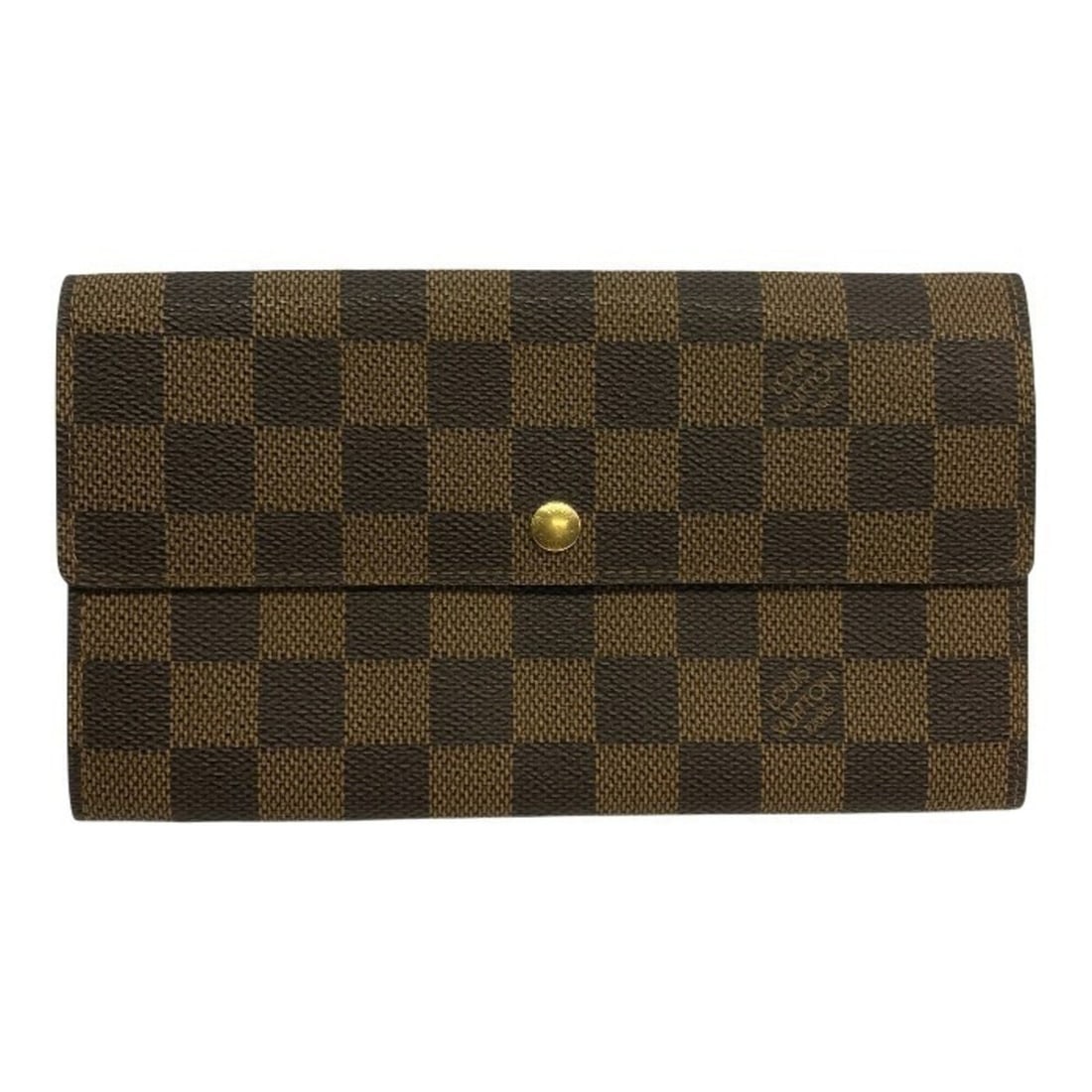 LOUIS VUITTON Louis Vuitton Damier Ebene Portefeuille Sarah Long Wallet Brown N61734 T1: --- Catalog ---Category: SizeSize (HxWxD): 10.5cm x 19cm x 2cm / 4.13'' x 7.48'' x 0.78''Category: DesignType: Long wallet (bi-fold)Color: BrownGender: Women,MenCategory: GeneralLine: DamierBrand: Lou