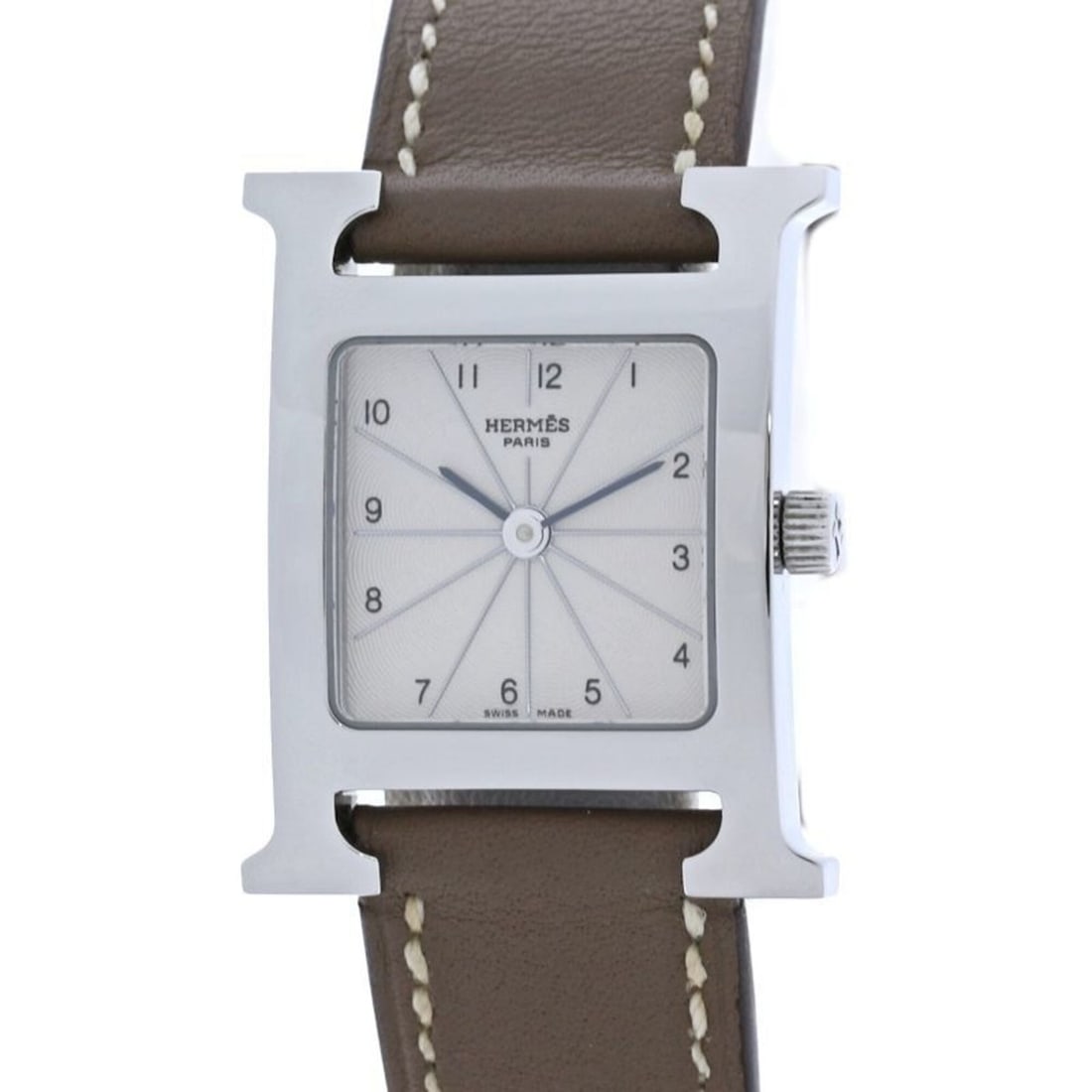 HERMES H-Watch HH1.210.260 WW18 Women's Watch Stainless Steel x Cowhide Leather 40556 (1 of 12)