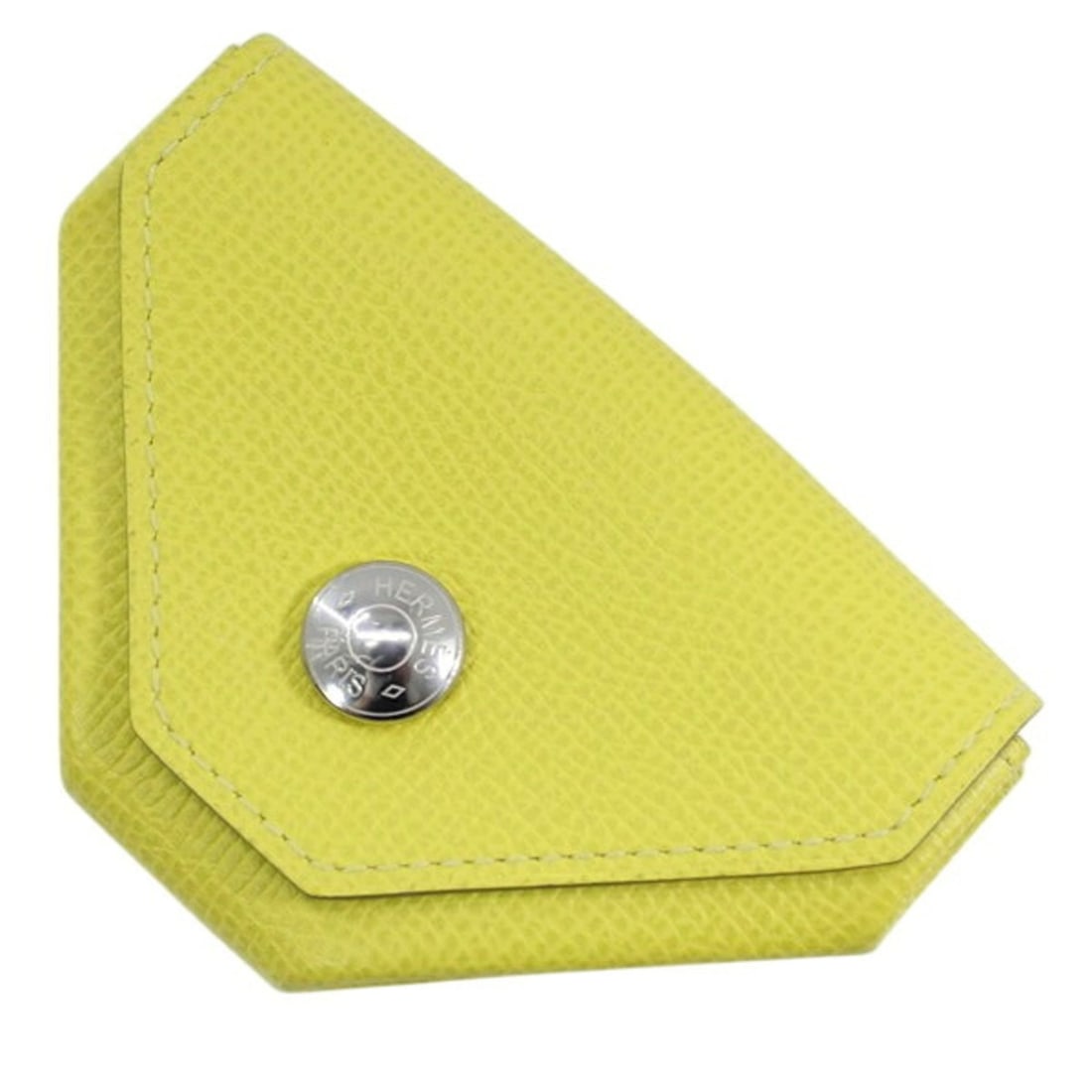 HERMES Hermes Wallet/Coin Purse Le Vingt-Quatre Lime x Blue Plume Epsom Leather Men's/Women's KM3342: --- Catalog ---Category: SizeSize (HxWxD): 6cm x 8.7cm x 2cm / 2.36'' x 3.42'' x 0.78''Category: DesignType: Coin purse/coin caseColor: LimeGender: Men,WomenMaterial: Epsom leather Category: GeneralBr
