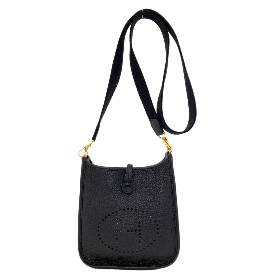 Hermes Evelyne TPM Shoulder Bag with Gold Hardware, Taurillon Clemence Leather, Women's: --- Catalog ---Category: SizeSize (HxWxD): 18cm x 17cm x 5cm / 7.08'' x 6.69'' x 1.96''Strap Length: 112cm / 44.09''Category: DesignType: Shoulder bagColor: BlackGender: WomenMaterial: Taurillon cleme