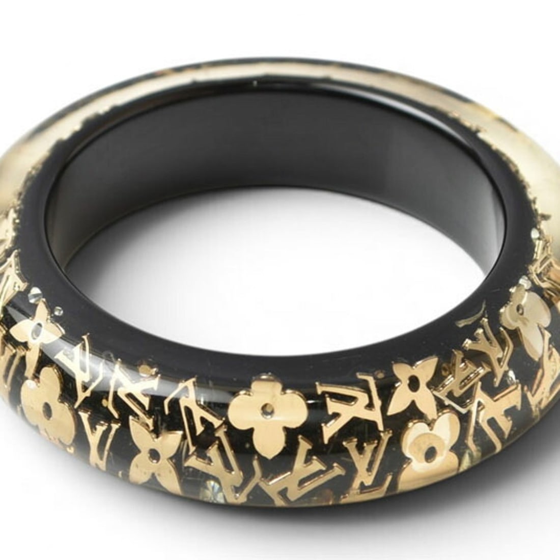 Louis Vuitton Bangle Bracelet LOUIS VUITTON Inclusion GM M66254 Black Gold Women's (1 of 14)