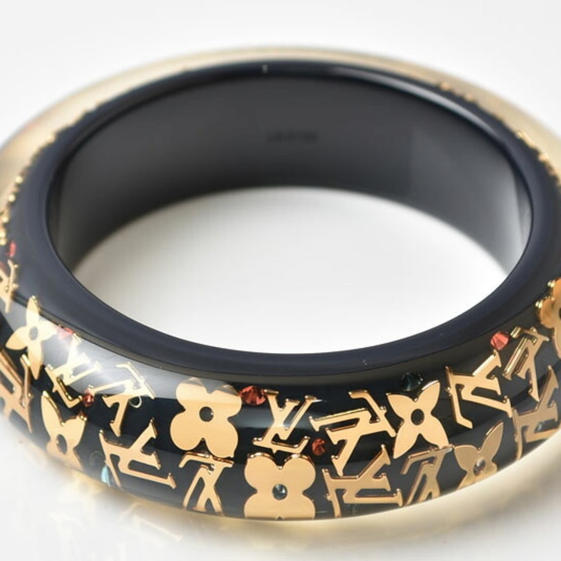 Louis Vuitton Bangle Bracelet LOUIS VUITTON Inclusion GM Black Gold Women's (1 of 10)