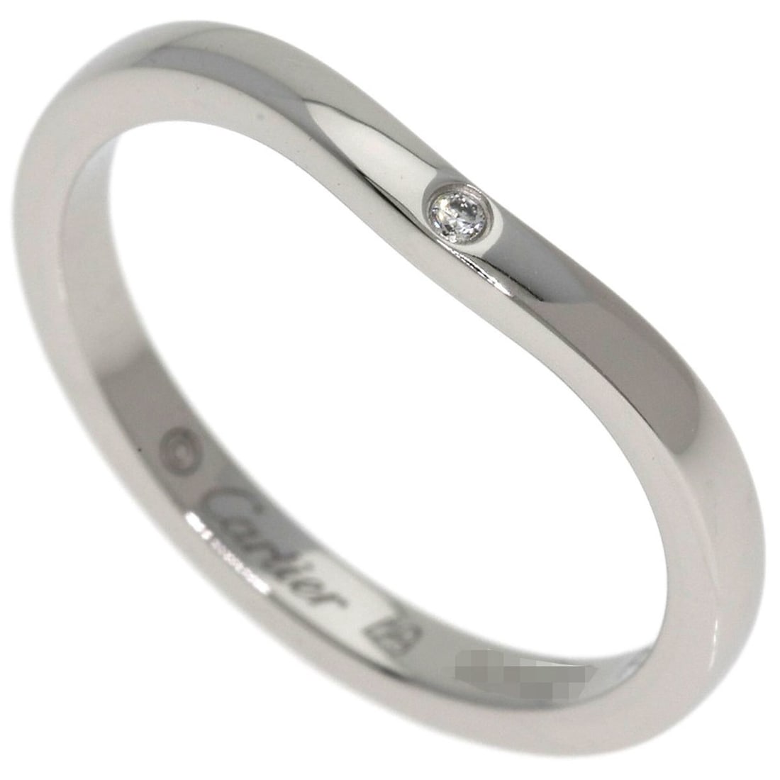 Cartier Ballerina Wedding 3-Diamond Ring, Size 49, Platinum PT950, Women's.: --- Catalog ---Category: SizeJP Size: 9US Size: 5Category: DesignType: Band ringGender: WomenMaterial: Platinum 950Category: GeneralBrand: Cartier--- Item List ---Section: ConditionRanking: Rank A Use
