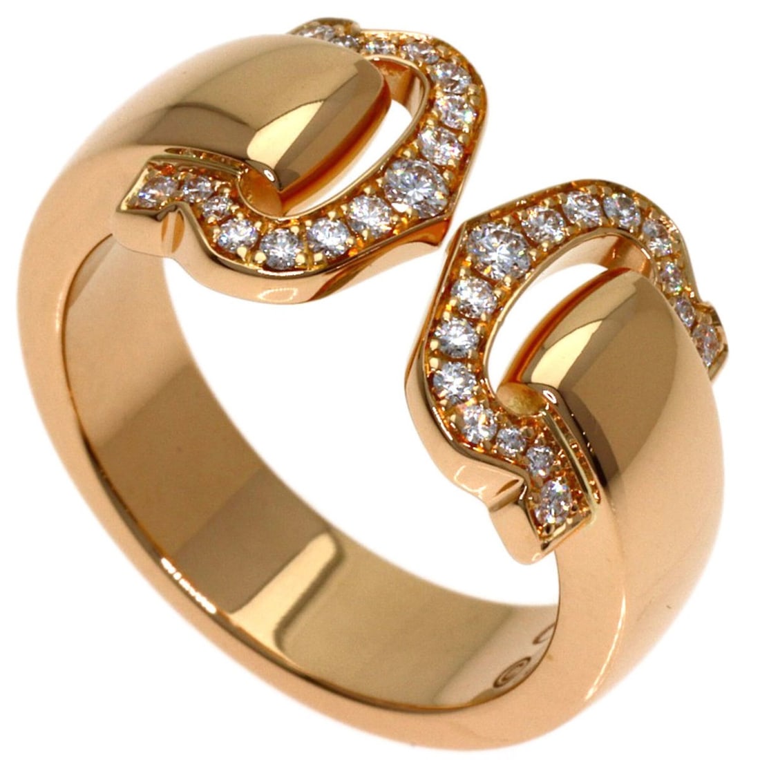 Cartier 2C Boucleuse Diamond Ring #48 18K Pink Gold Women's CARTIER: --- Catalog ---Category: SizeJP Size: 8US Size: 4.5Category: DesignType: Band ringGender: WomenMaterial: Pink gold (18K)Category: GeneralBrand: Cartier--- Item List ---Section: ConditionRanking: Rank 